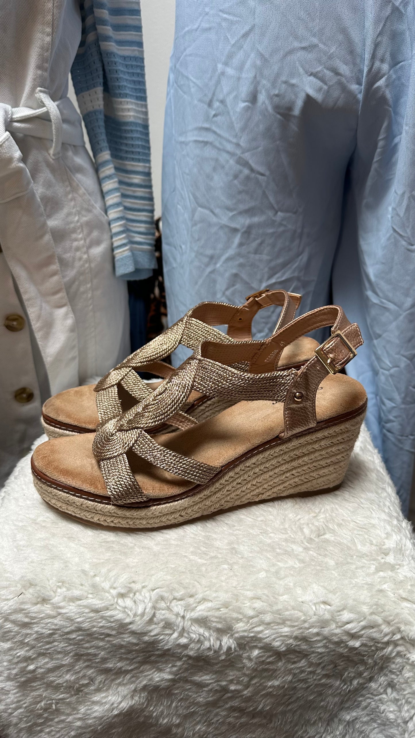 Bronze Shimmer Wedges Best fit Size 6.5
