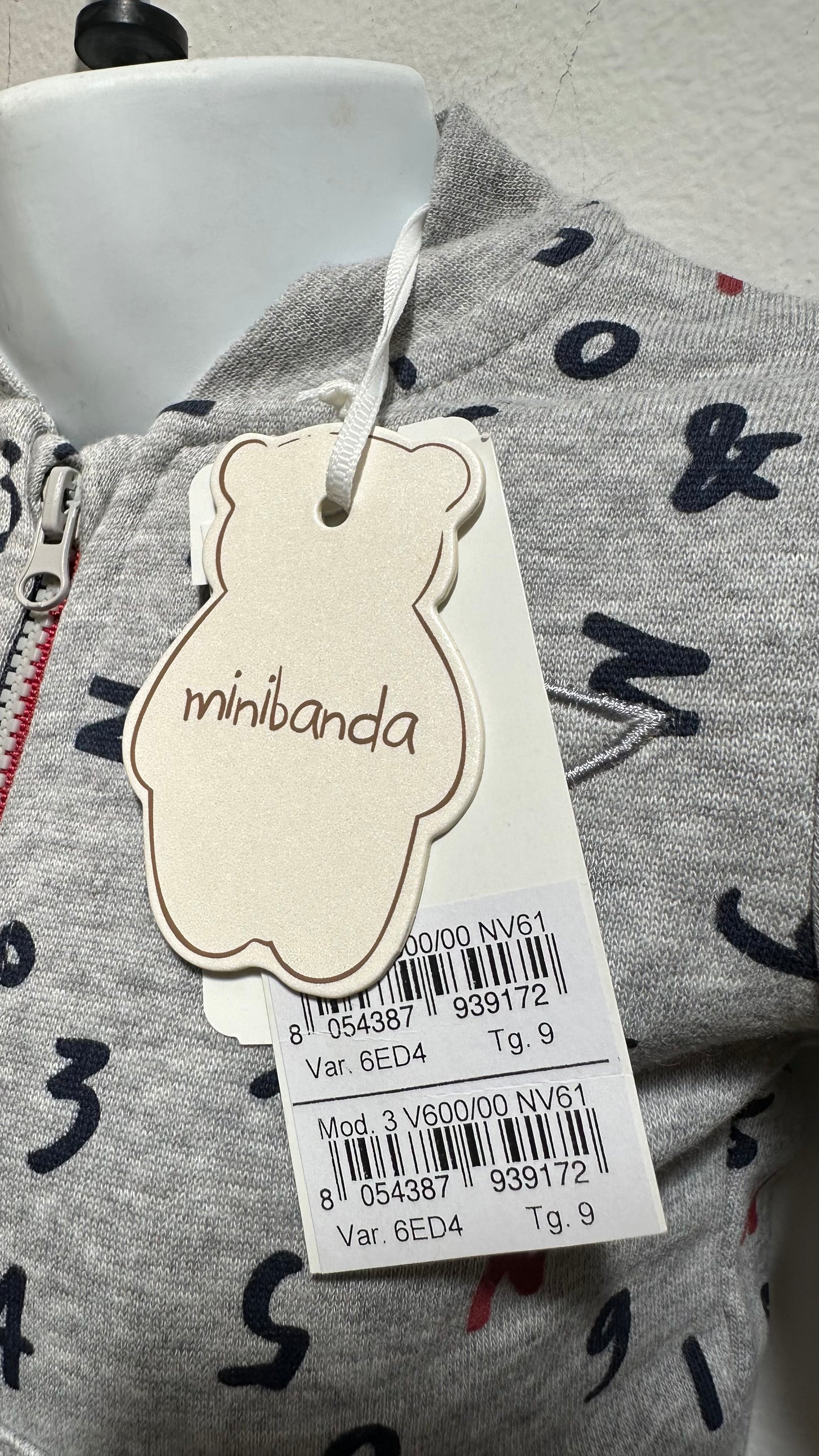 Designer Minibanda Zip Up Top New with Tags Age 6-12m
