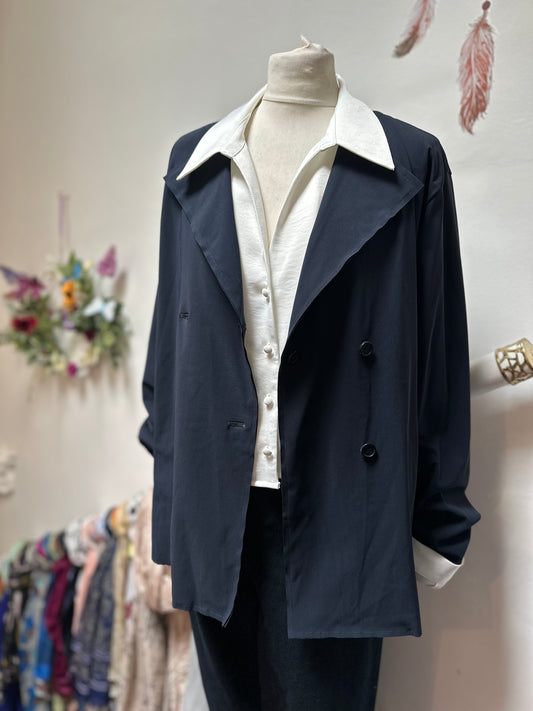 Designer Oska Navy Jacket Size 14/16