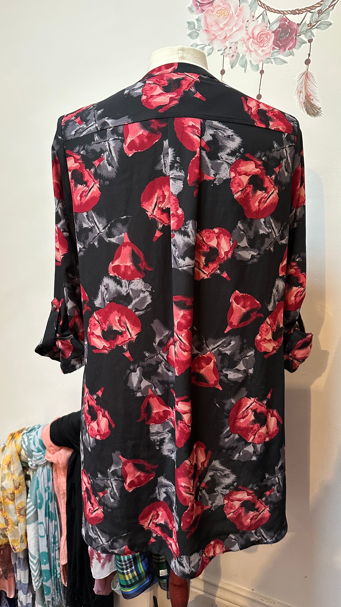 Debenhams Floral Tunic Top Size 18