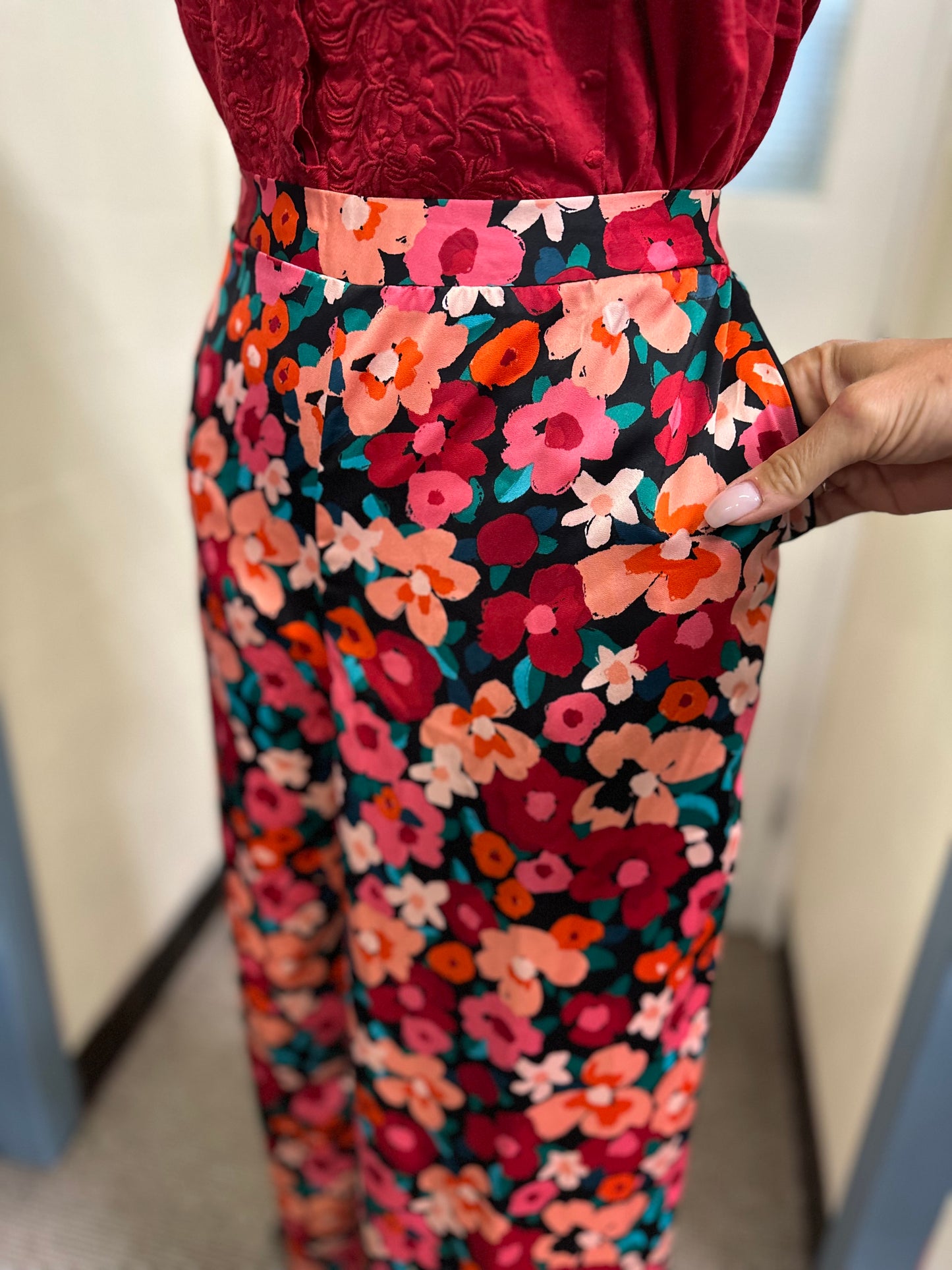 Primark Floral Trousers New with Tags Size M