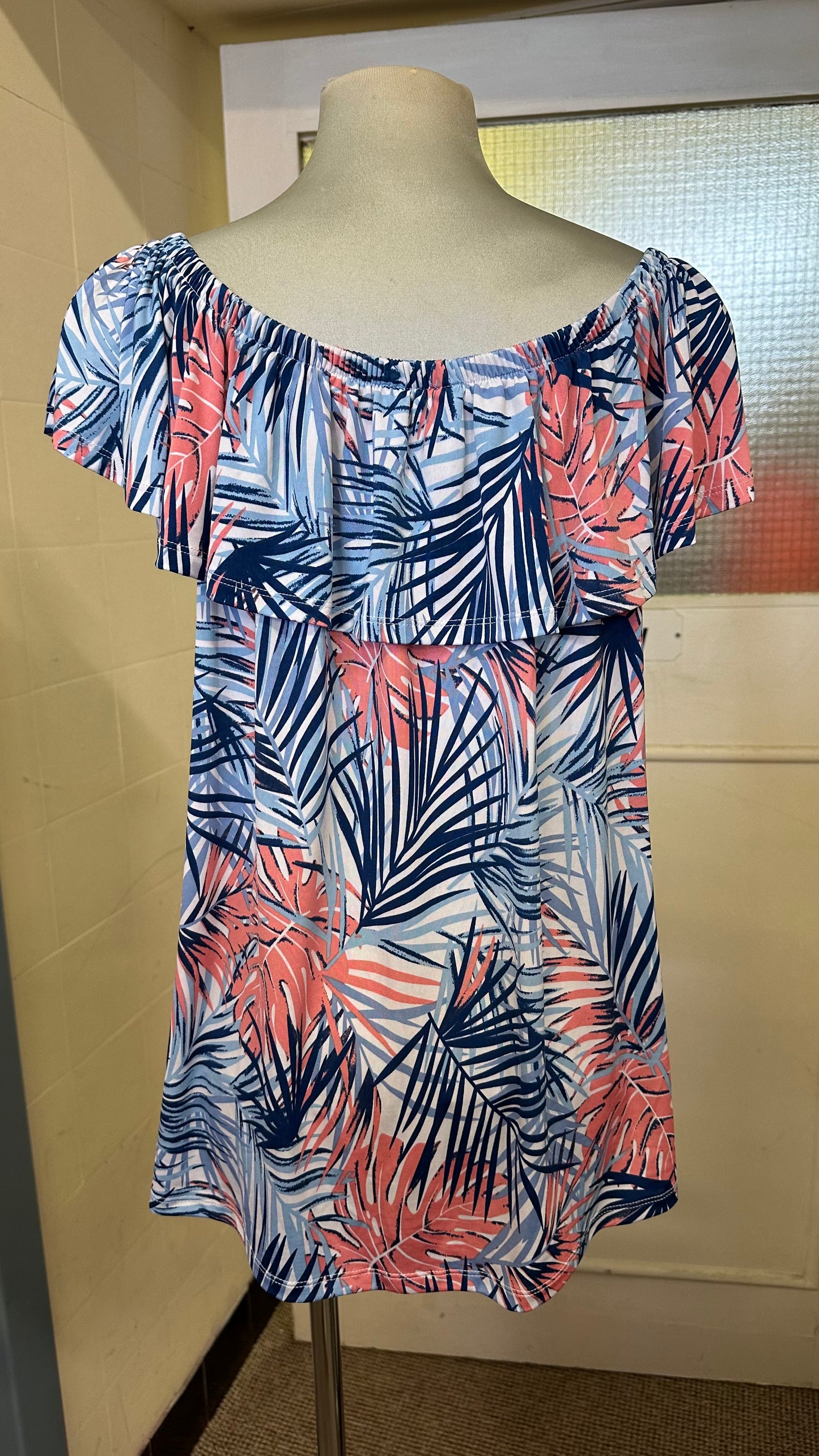 Floral Off the Shoulder Top Best Fit Size M