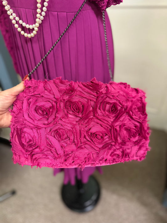 Fuschia Pink Rose Bag