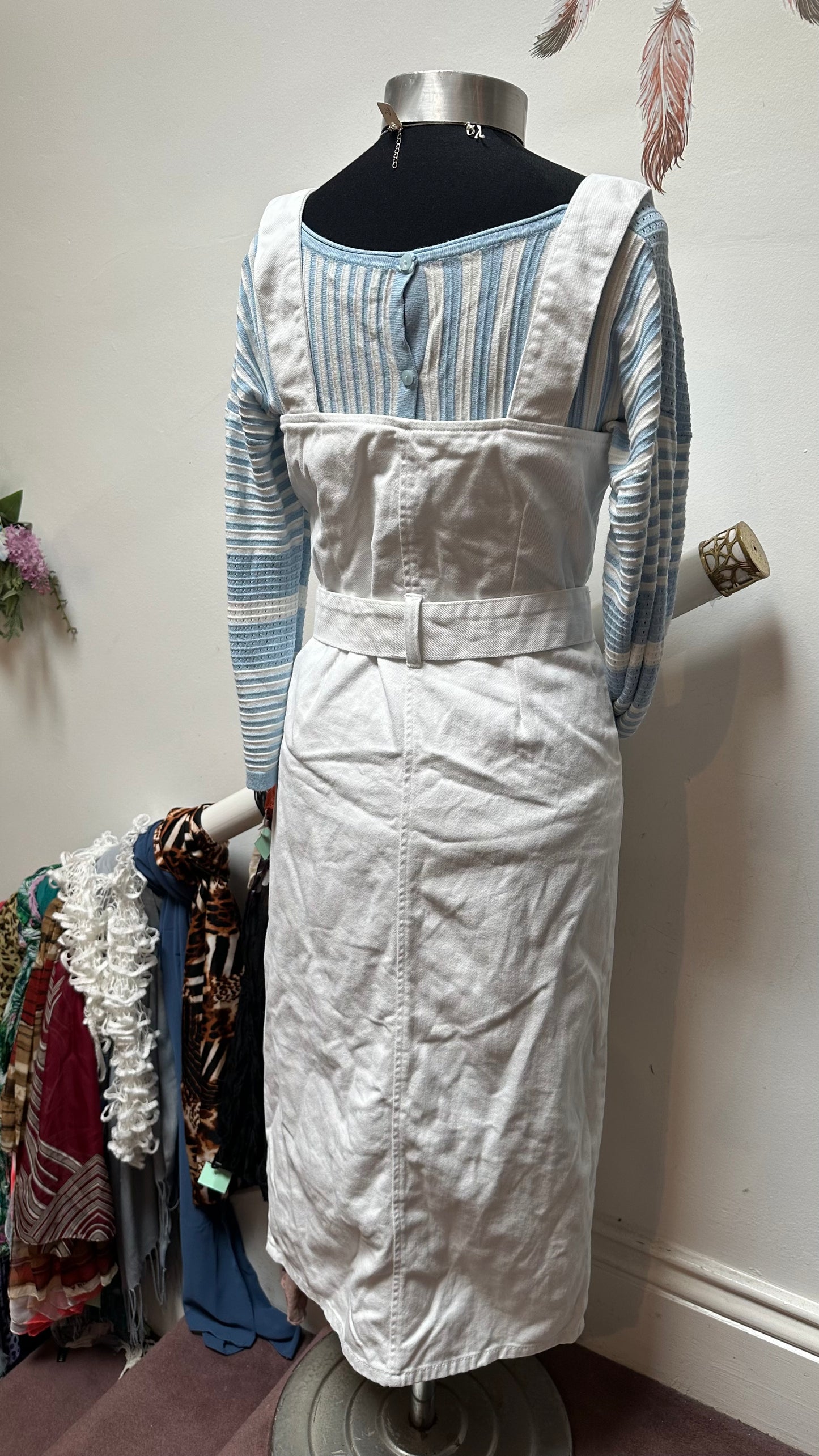 Denim Co 100% Cotton White Denim Dress Size 10
