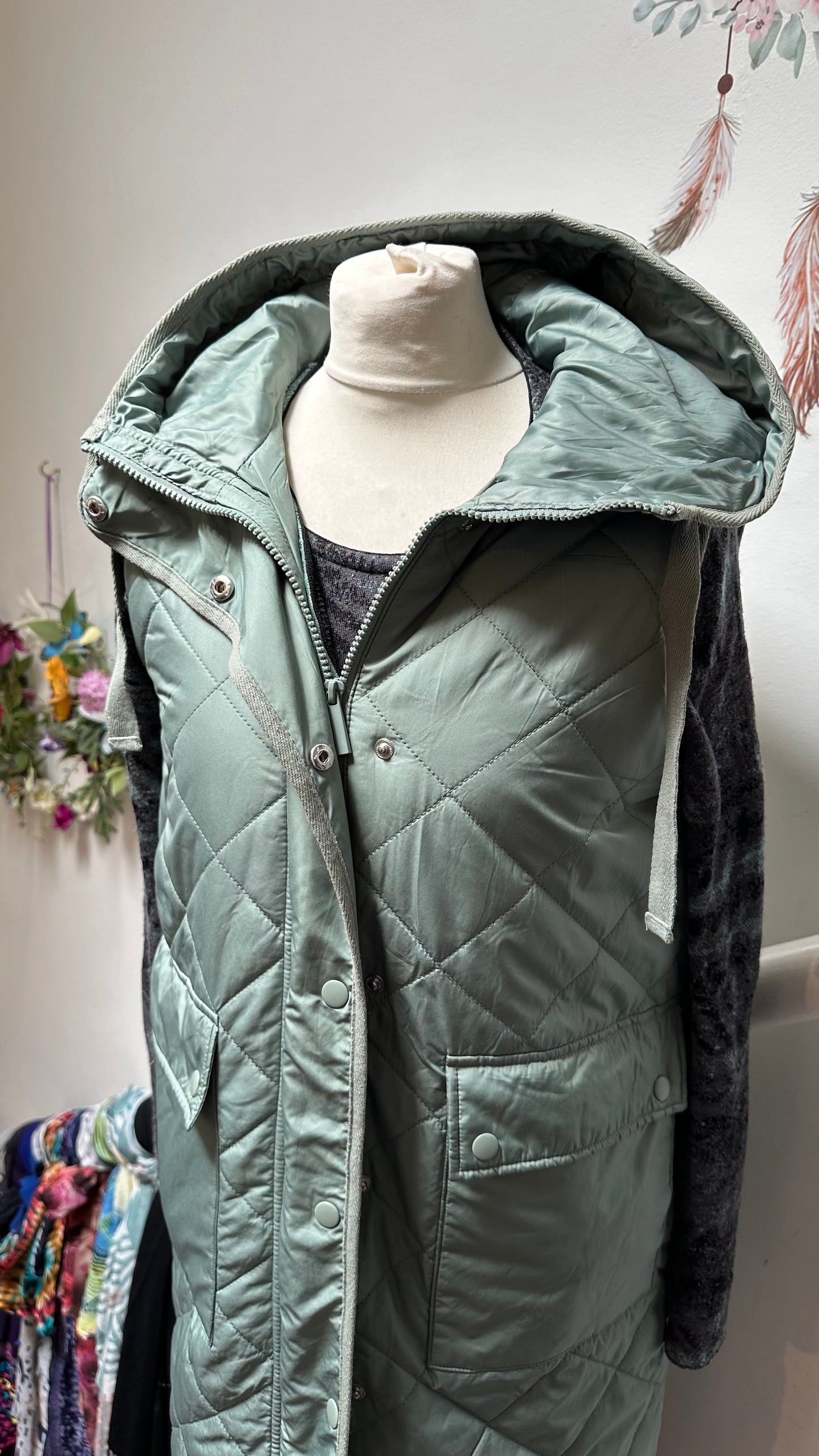 Dunnes Sage Green Gillet Size S