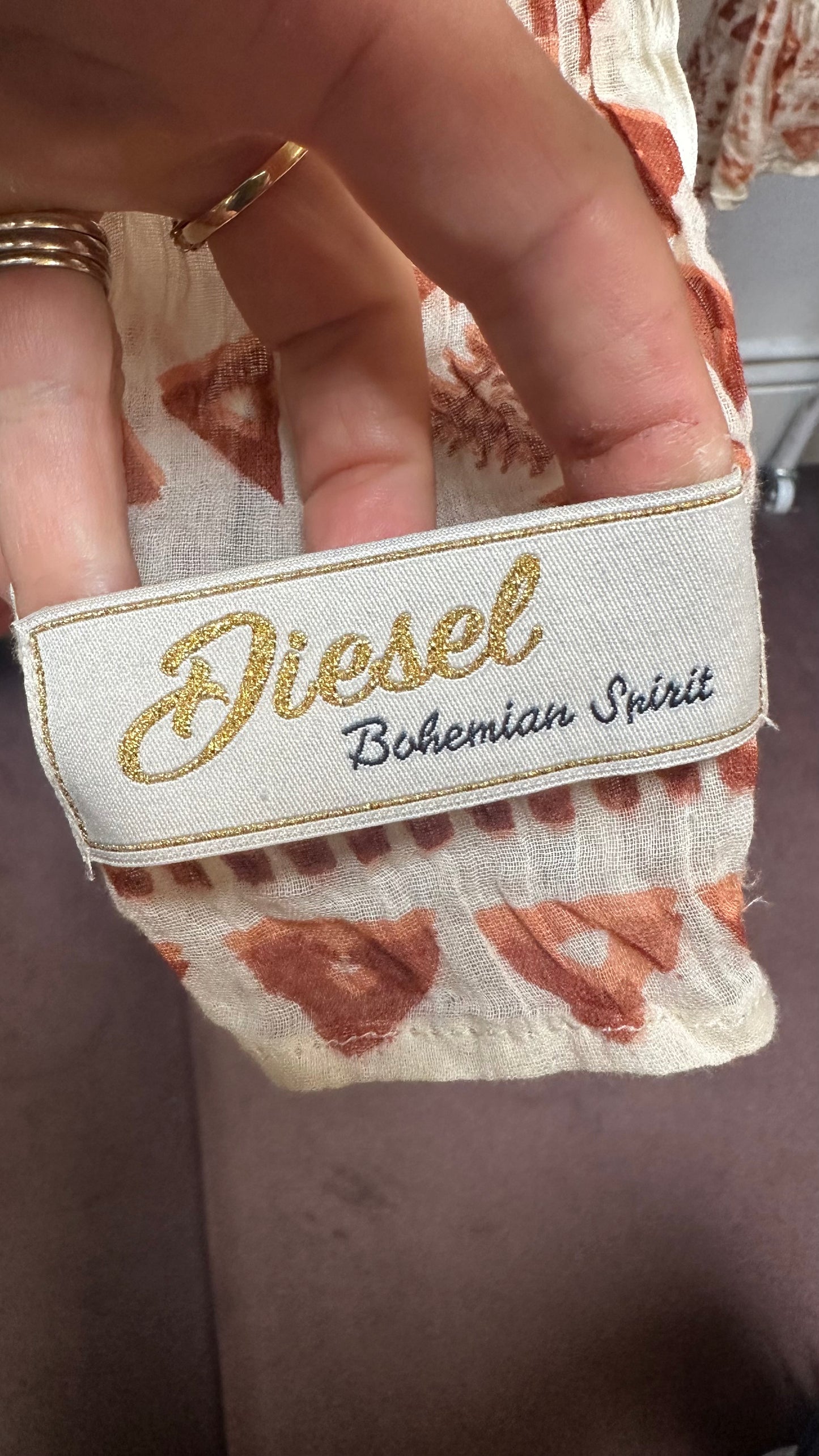 Diesel 100% Cotton Aztec Print Scarf