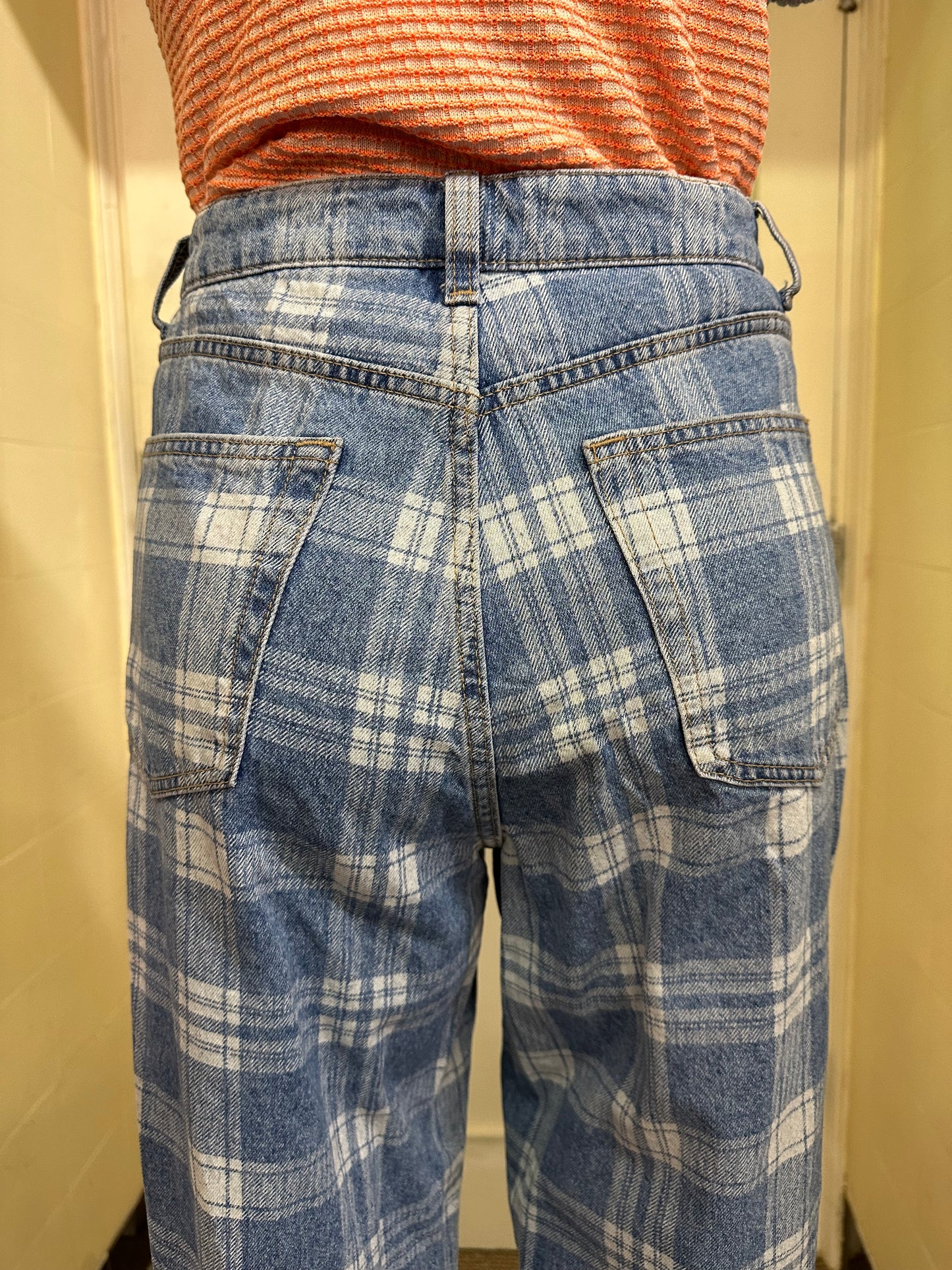 Divided Checkered Jeans, Size S