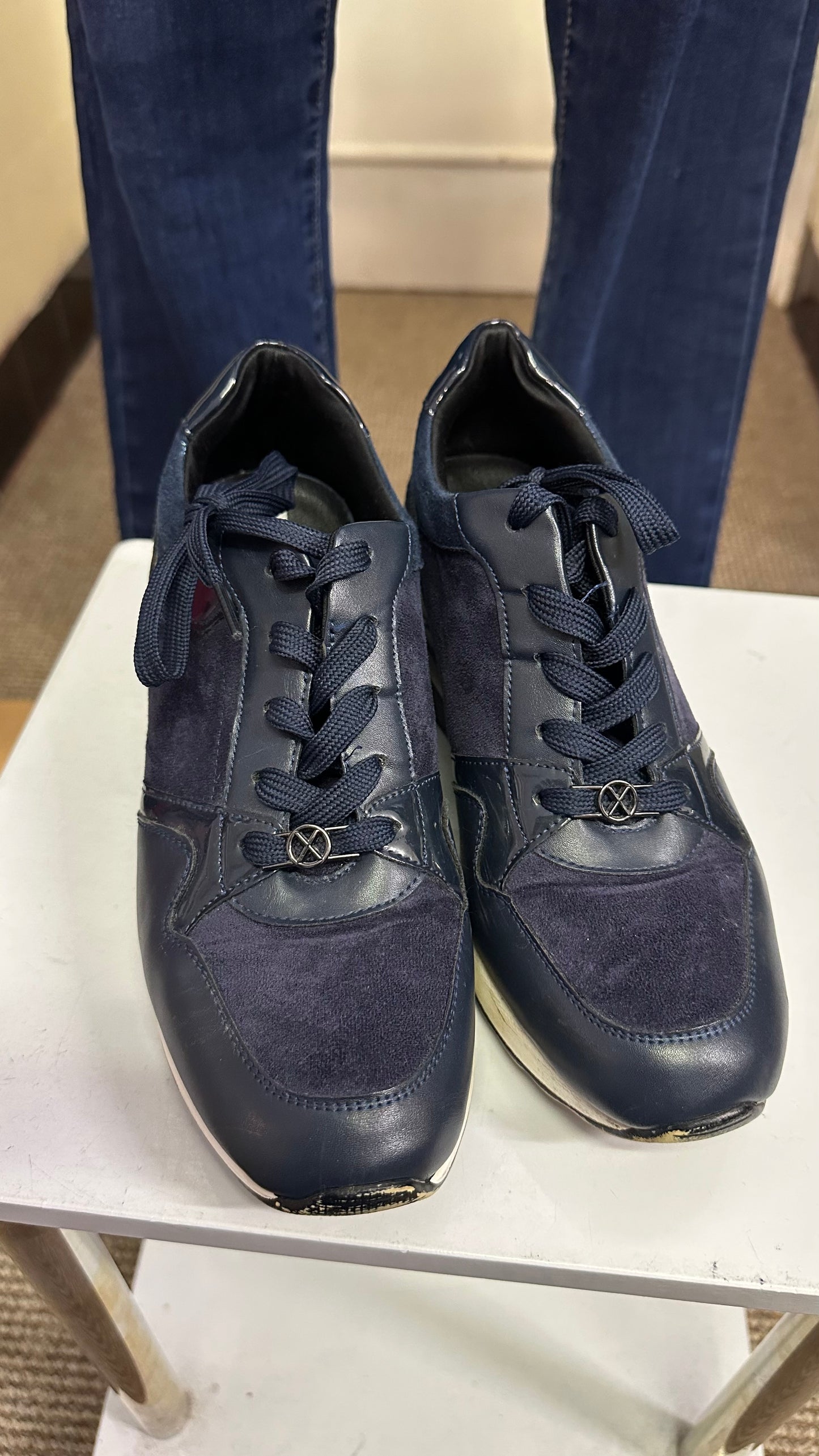 Lloyd & Pryce Navy Trainers Size 6