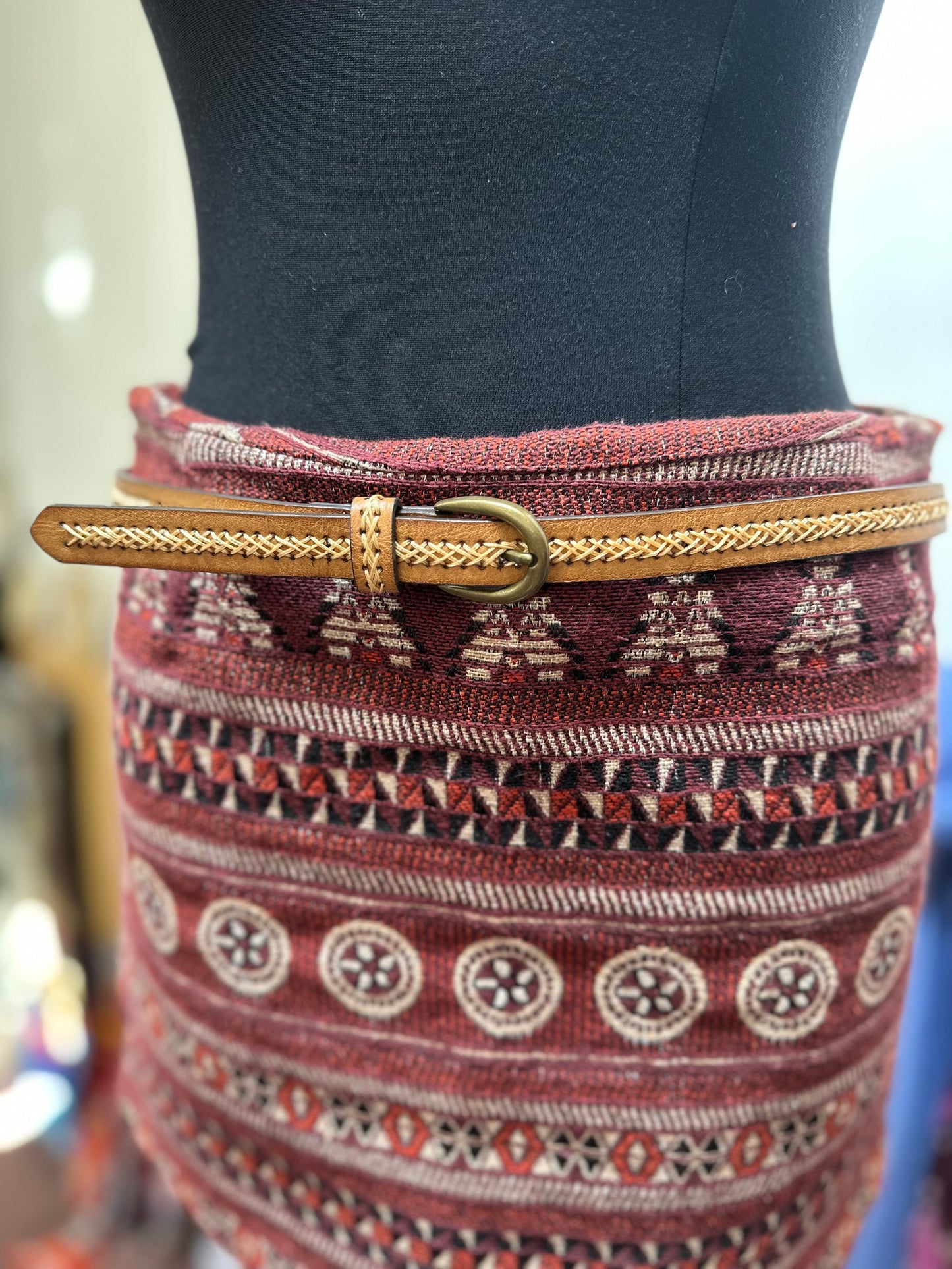 Tan & Beige Belt Size S