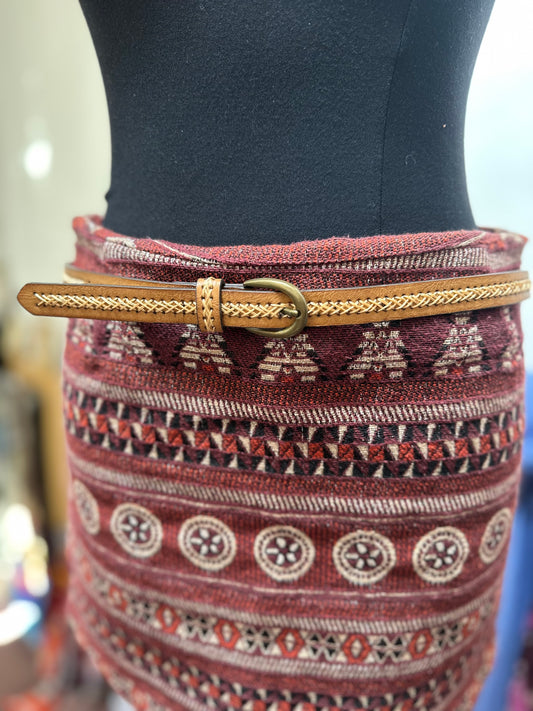 Tan & Beige Belt Size S