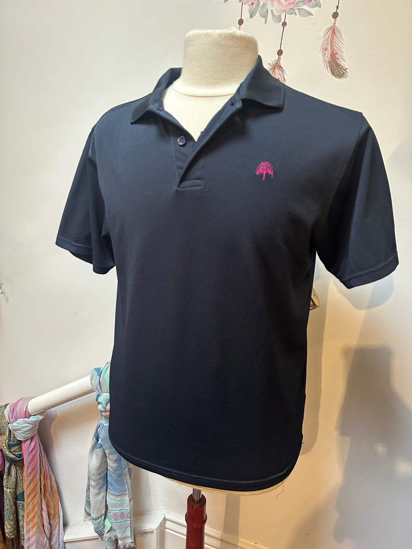 Henbury Navy Polo Shirt Size M