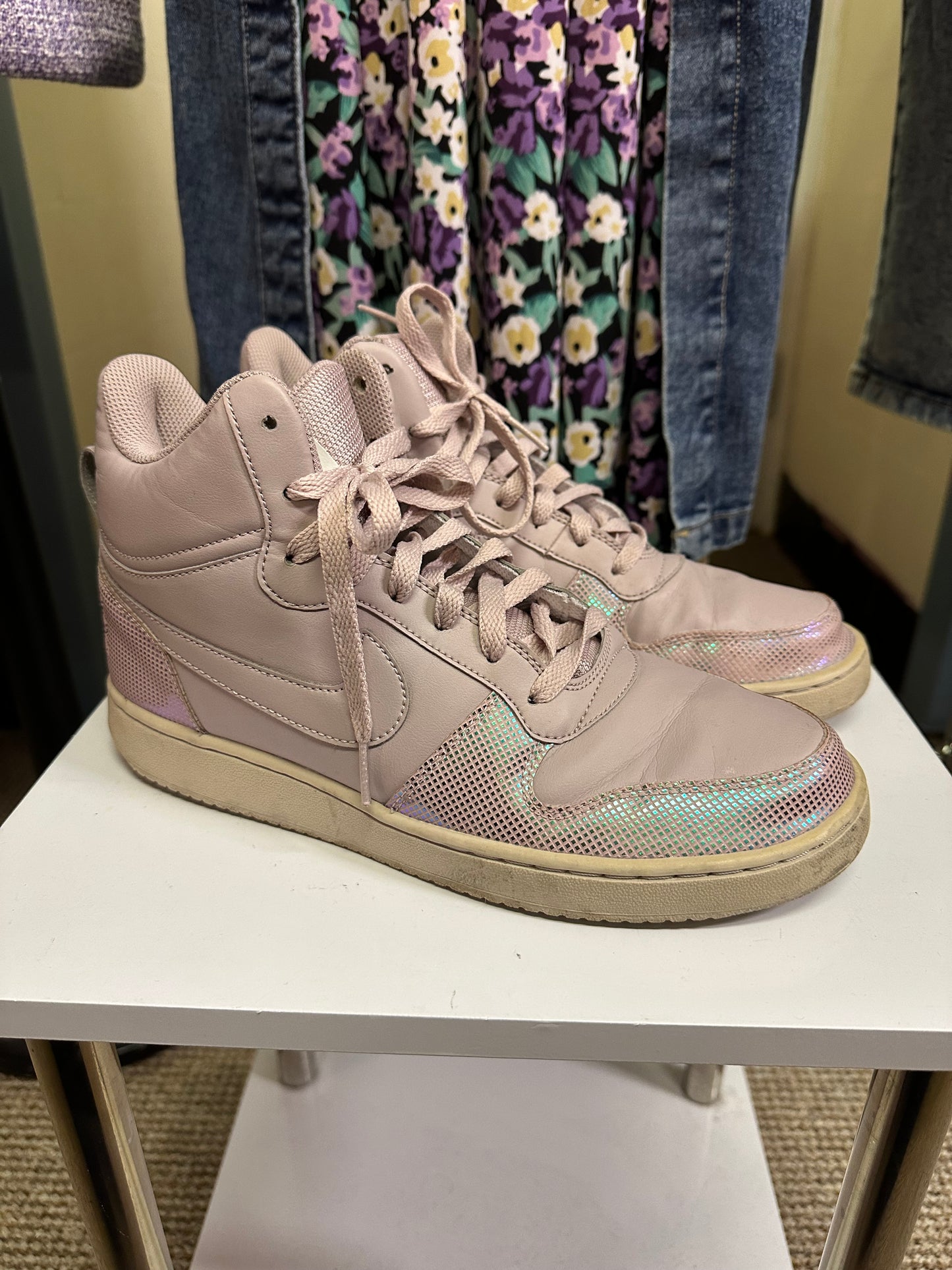 Blush Pink Nike High Tops Size 7
