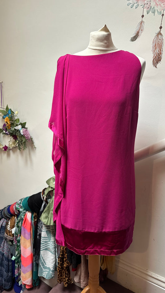 Coast Silk Trim Dress Size 14