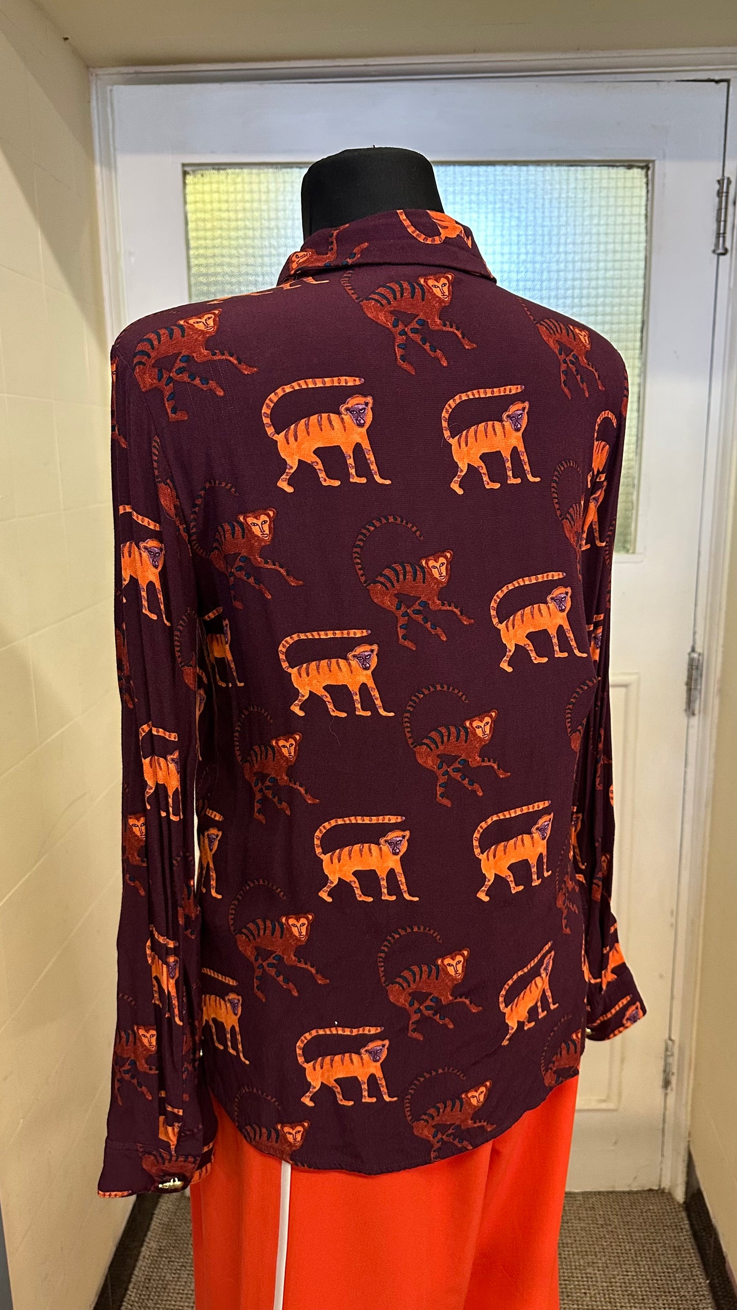 Designer Fabienne Chapot Monkey Blouse Size M small fitting