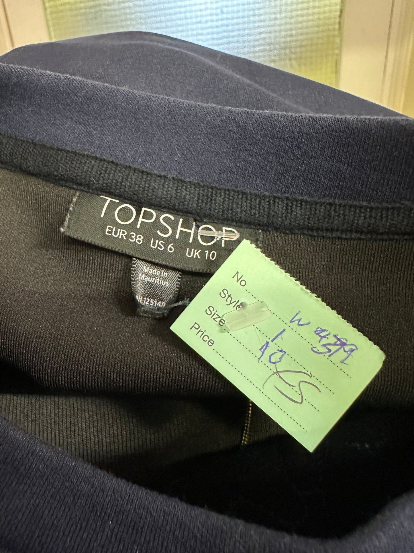 Topshop Navy Sweater Dress Size 10