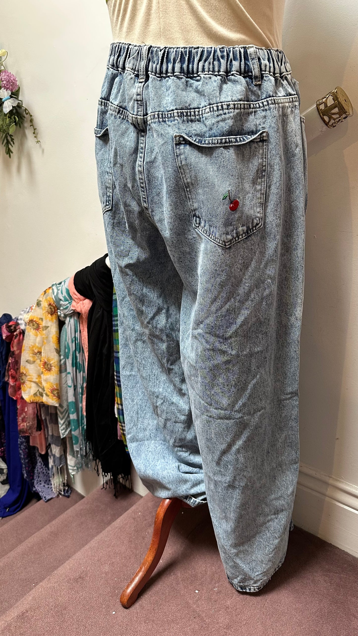 Shein Cherry Jeans Best Fit Size XXL