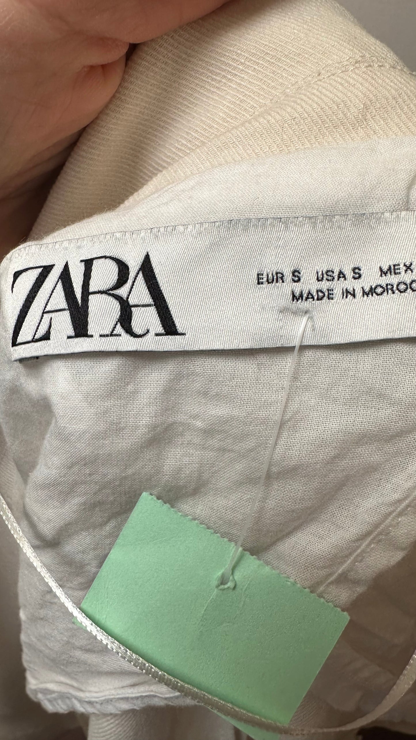Zara 100% Cotton Off White Summer Blazer Size S