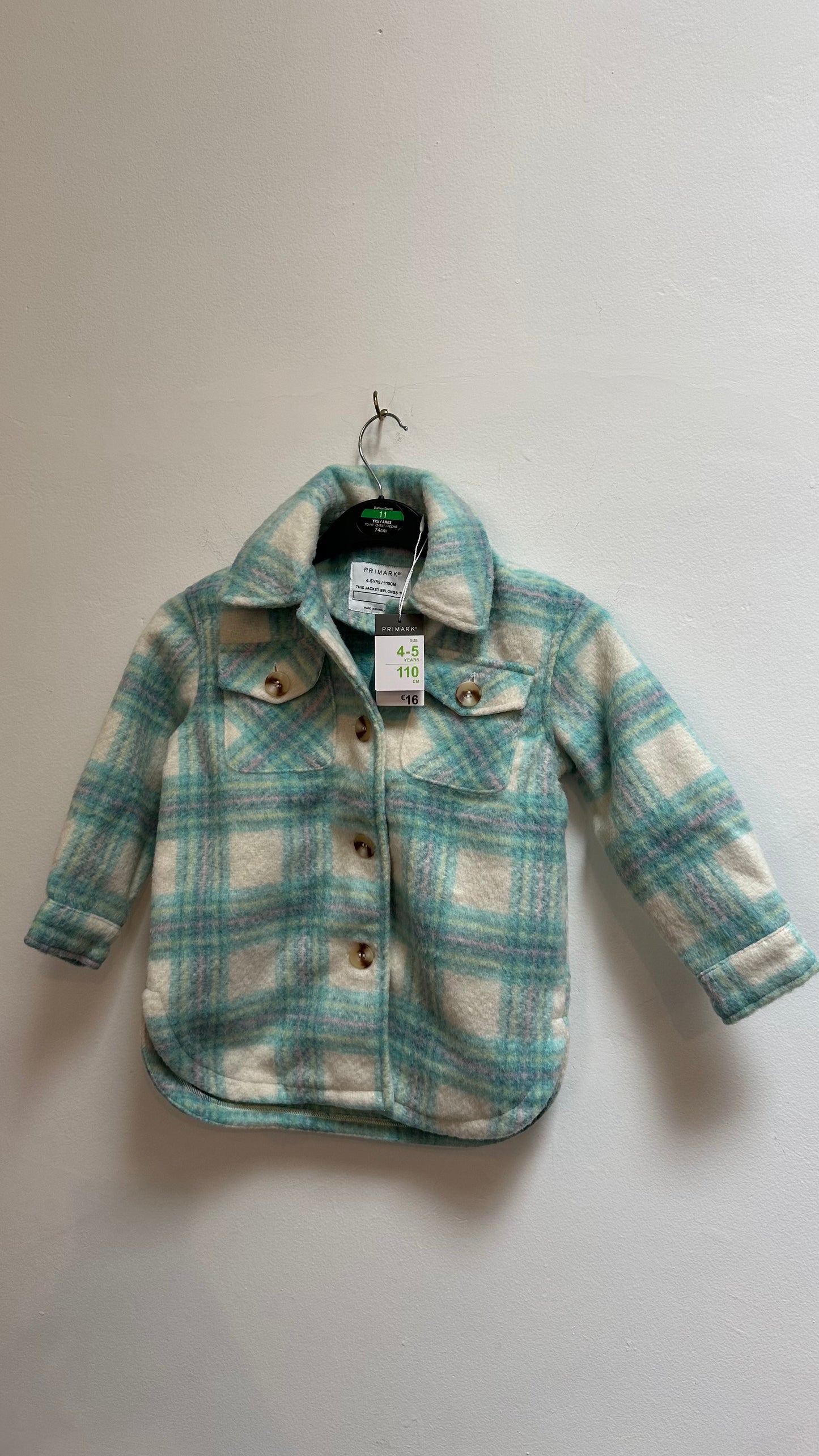 Primark Shacket Age 4-5 New with Tags