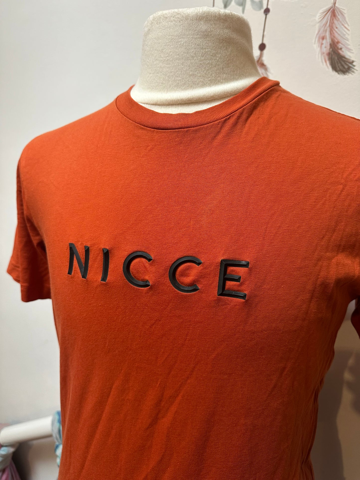 Nicce 100% Cotton Burnt Orange Tshirt Size S