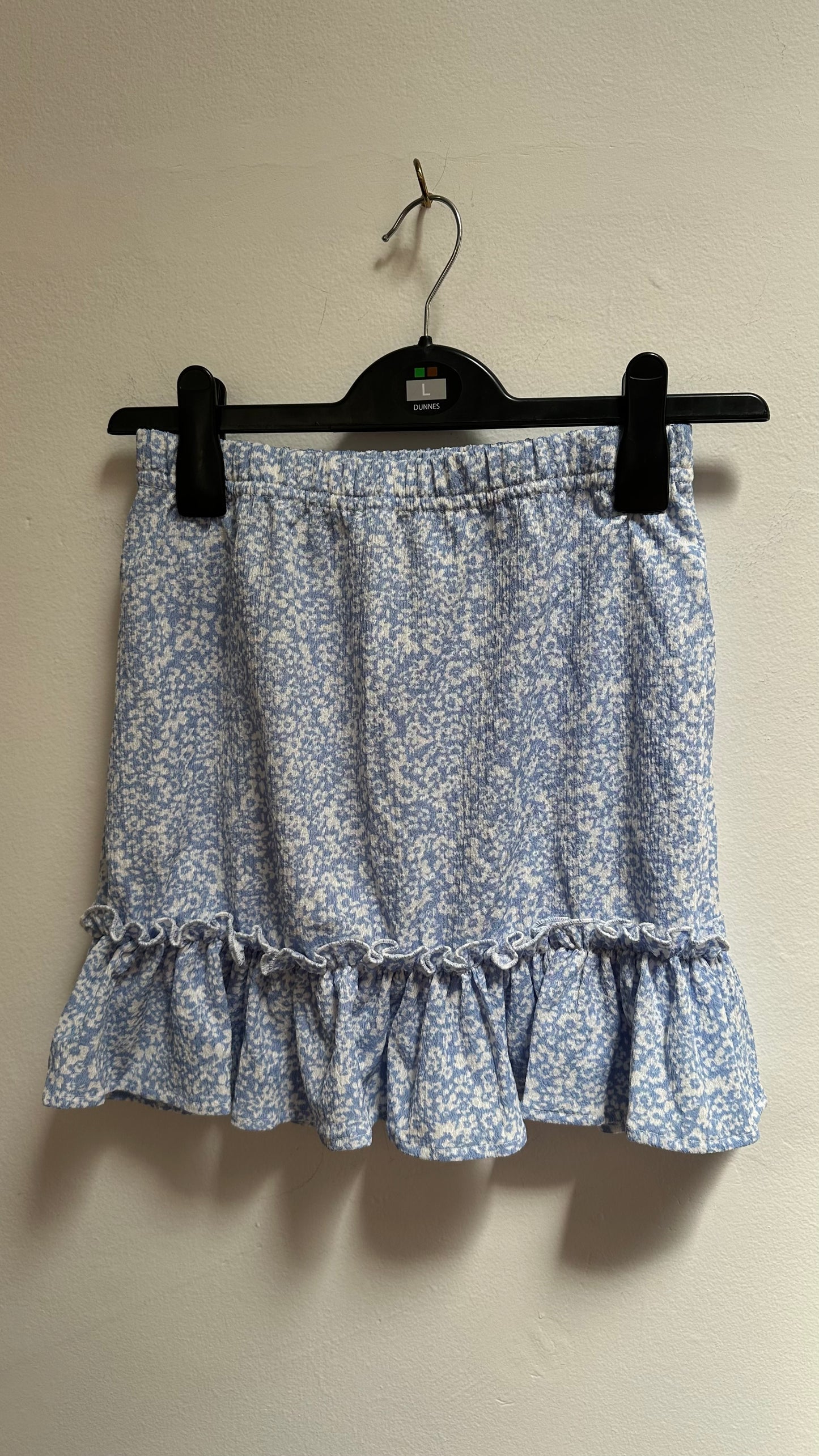 Dunnes Blue Floral Skirt Age 10-11