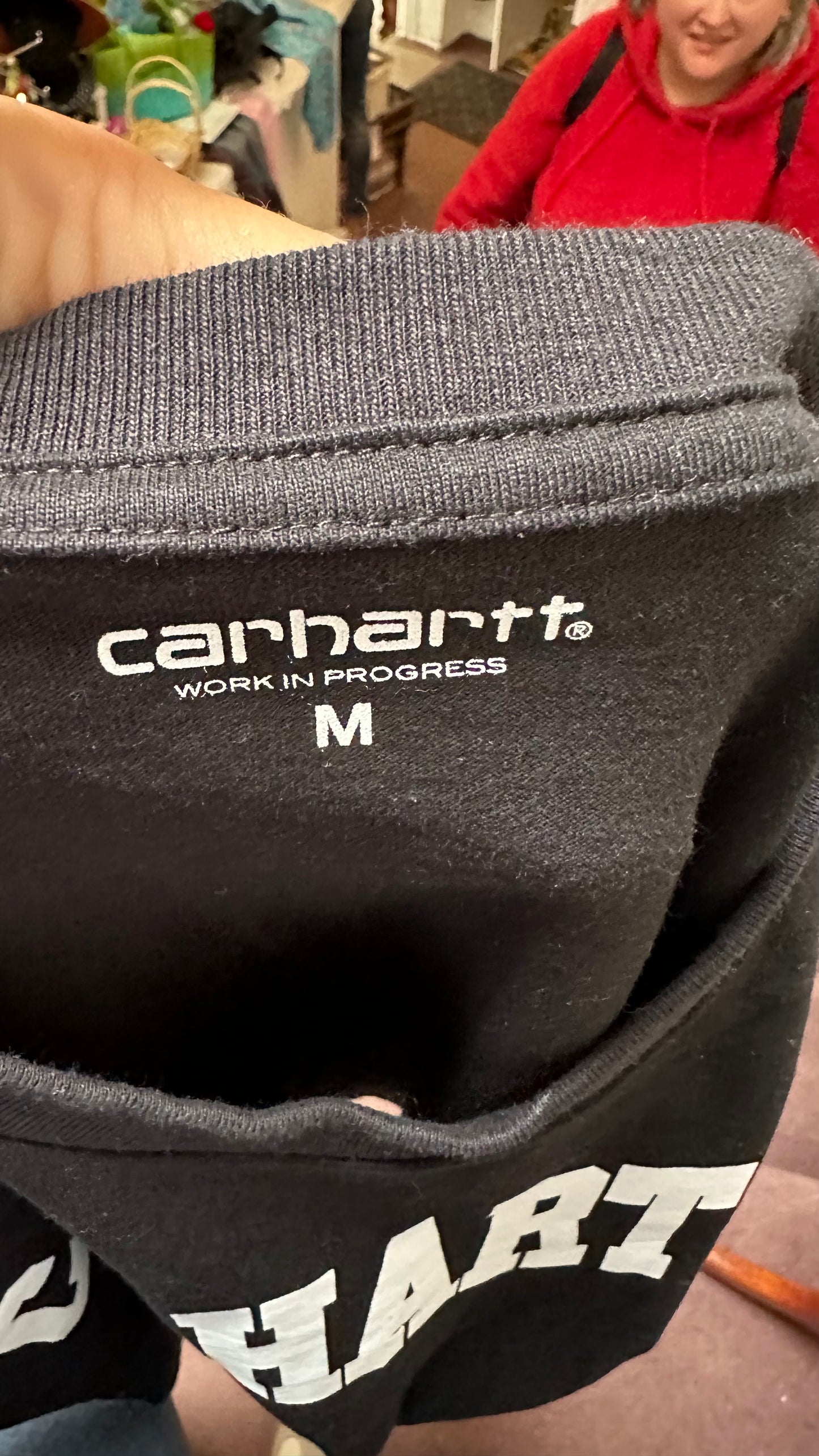 Carharrt 100% Cotton Black Tshirt Size M