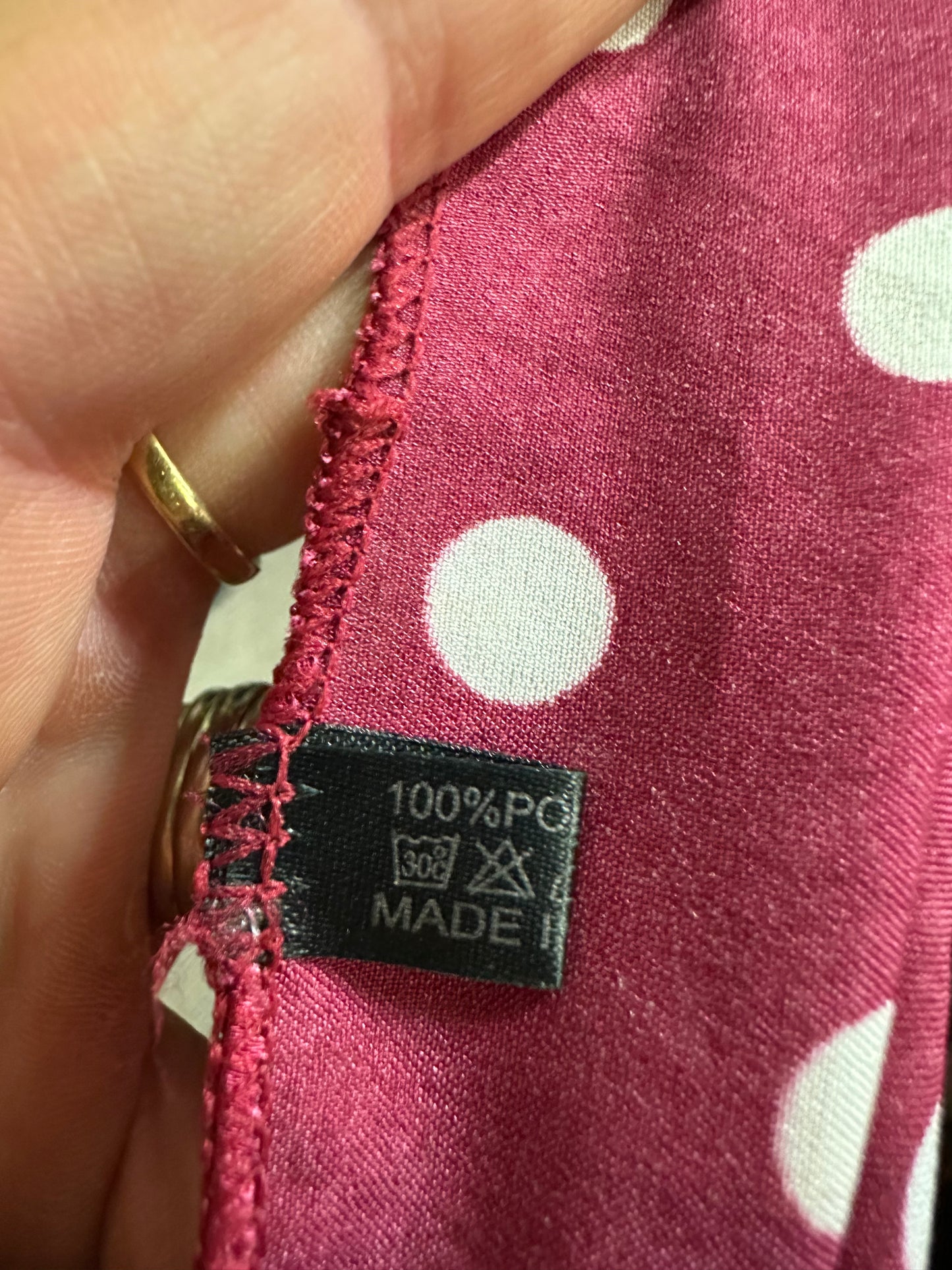 Wine Polkadot Neck Scarf