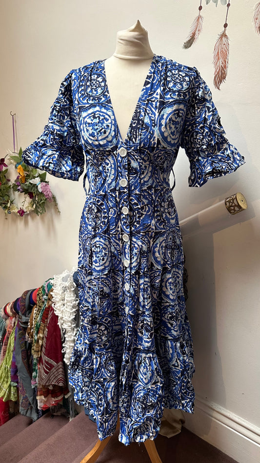 Savida Puff Sleeve Dress Size S