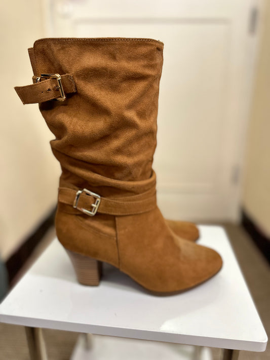 Primark Tan Slouch Boot, Size 6