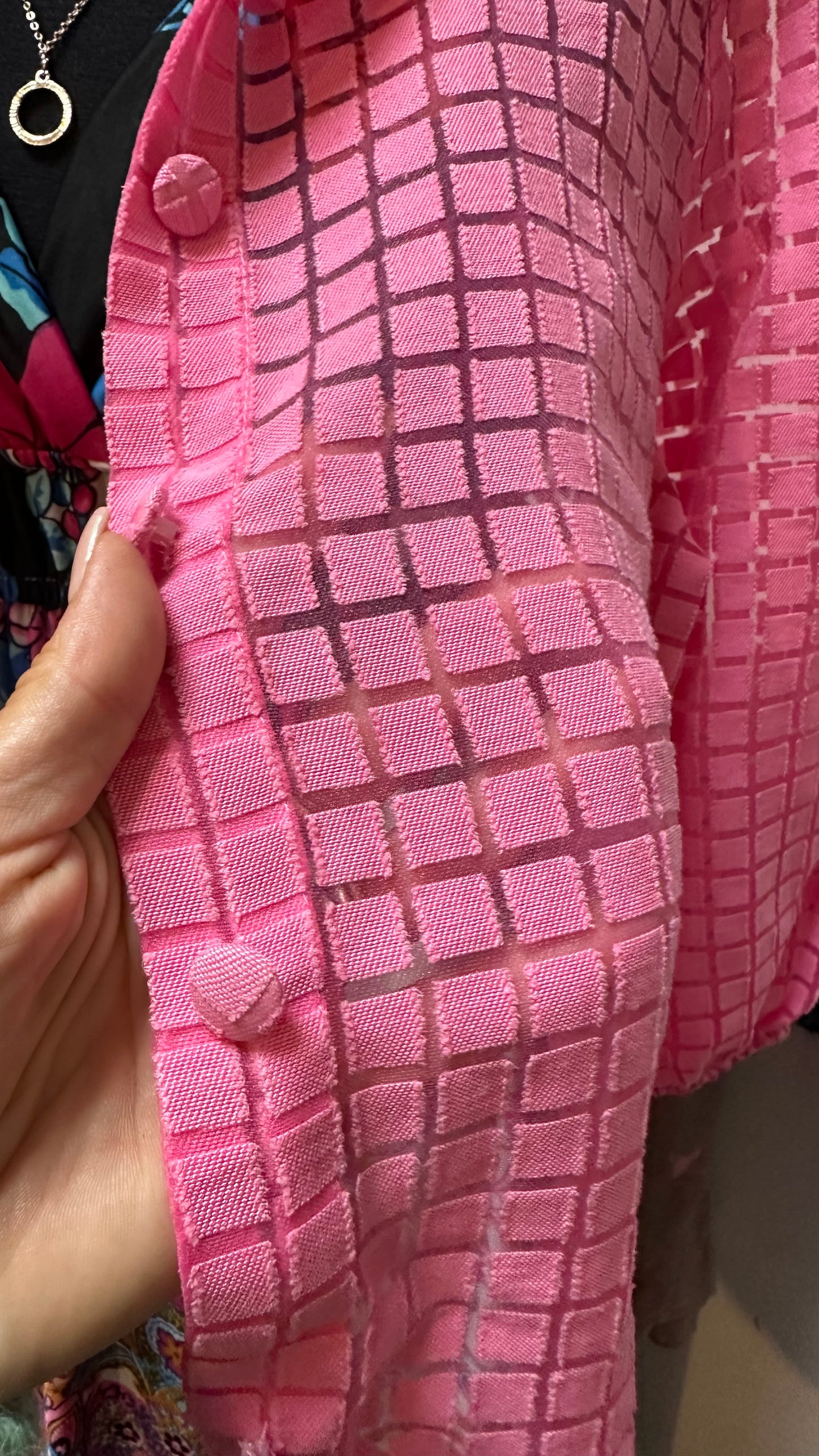 Savida Pink Oversized Blouse Size