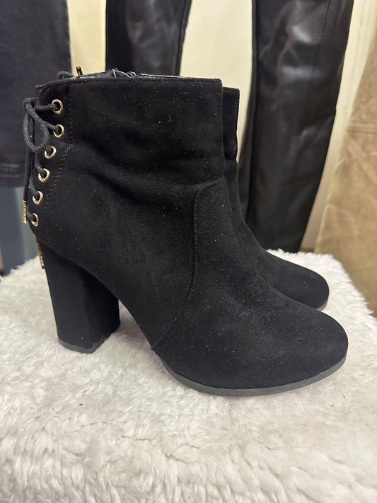 Black Lace Up Boots Size 3.5