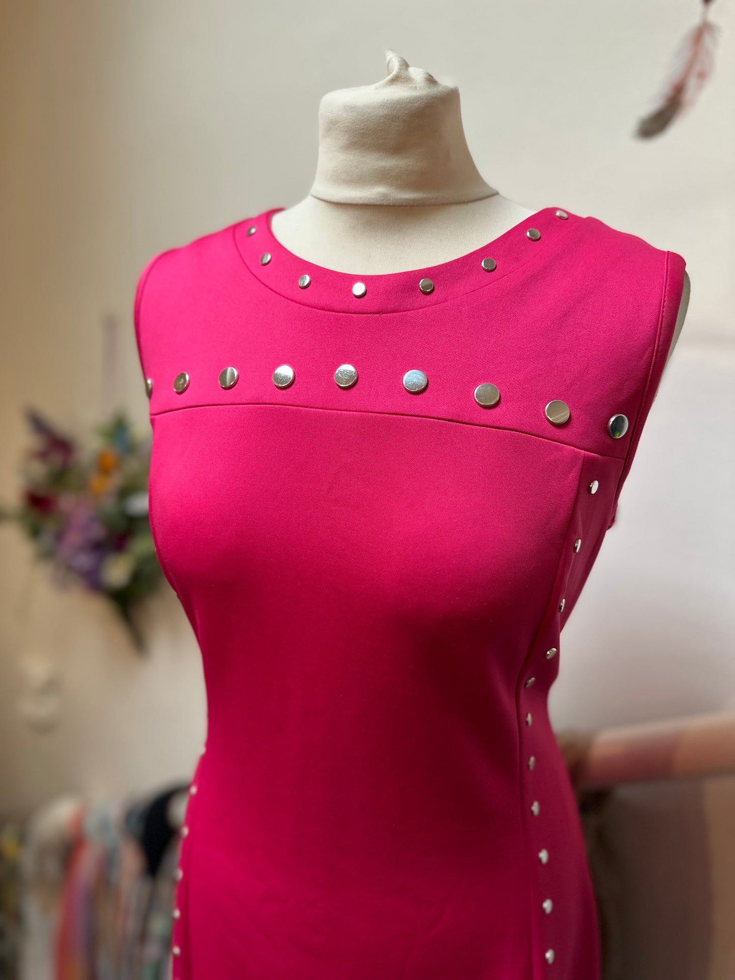 Designer Karl Lagerfeld Hot Pink Dress Size 12