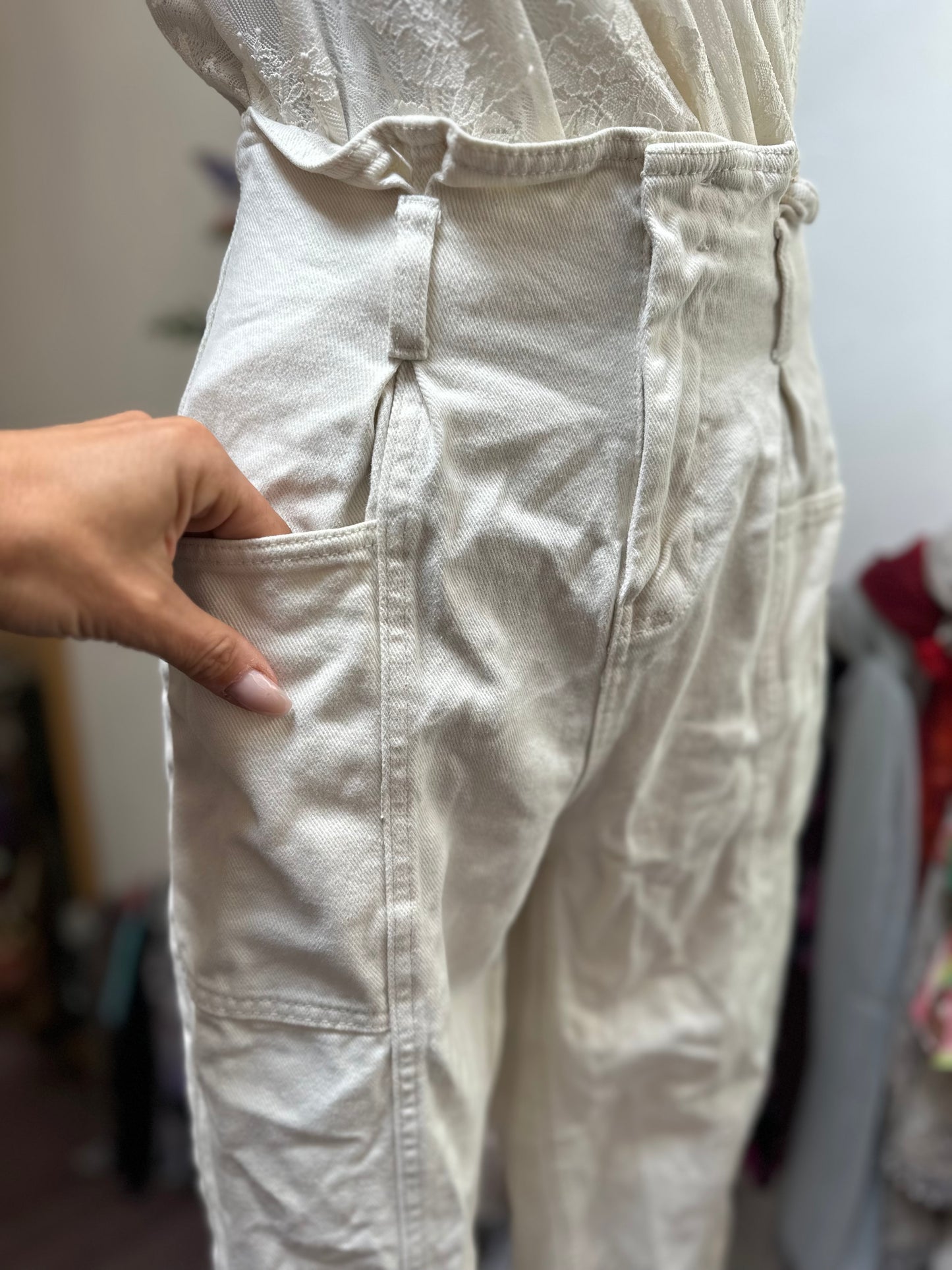 Denim Co 100% Cotton Cream Jeans Size 10