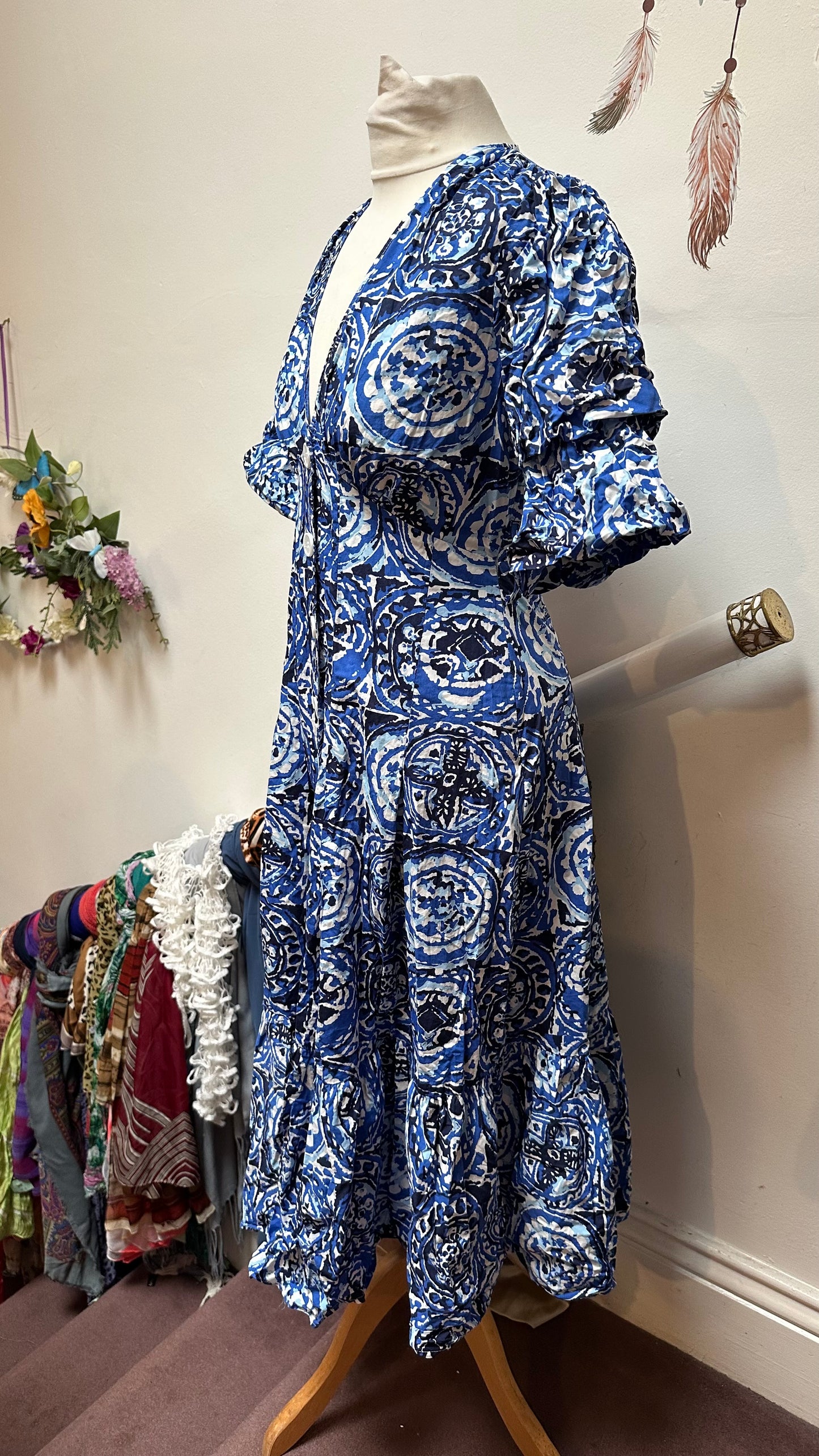 Savida Puff Sleeve Dress Size S