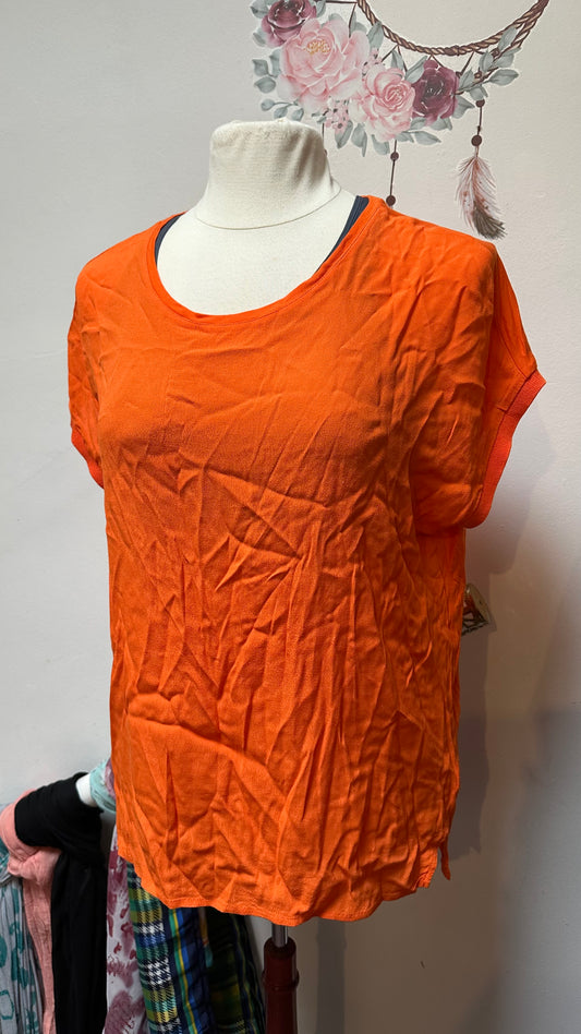 Oui Orange Top Size 16