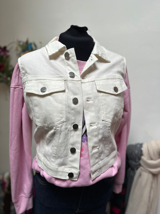Shein Sleevless Denim Jacket Size S/M
