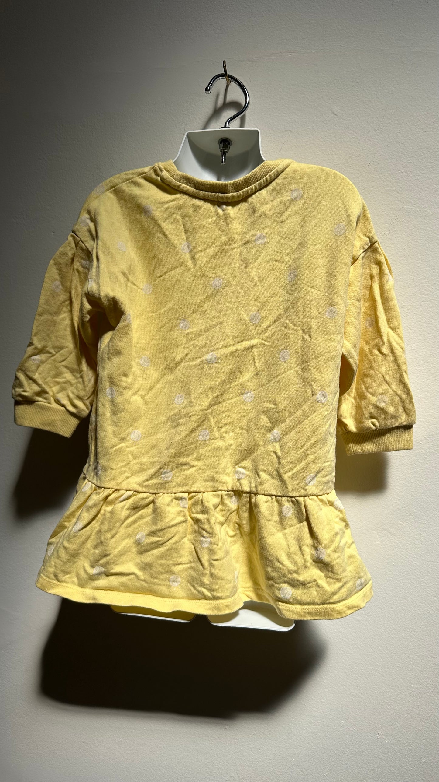 Next Yellow Sweater Dress Age 2-3 100% Organic Cotton