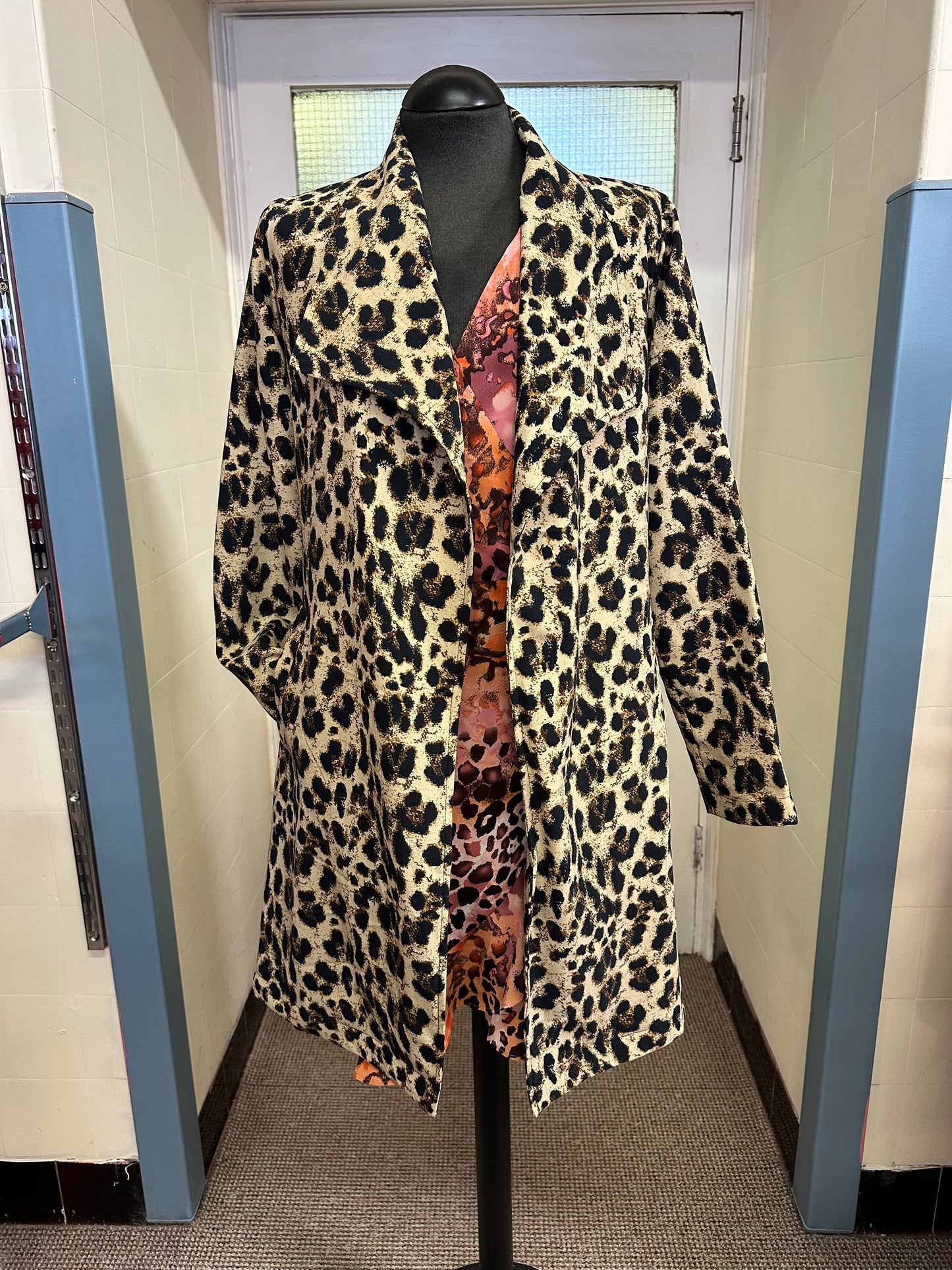 Esmara Leopard Print Jacket Size 10, Belt missing