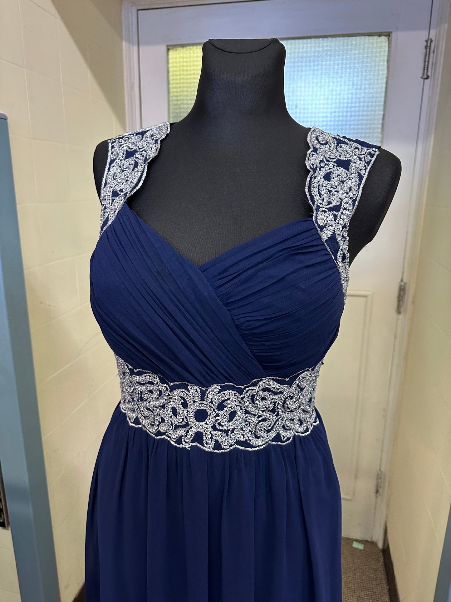 Navy Quiz Occasion Wear Dress Size 14