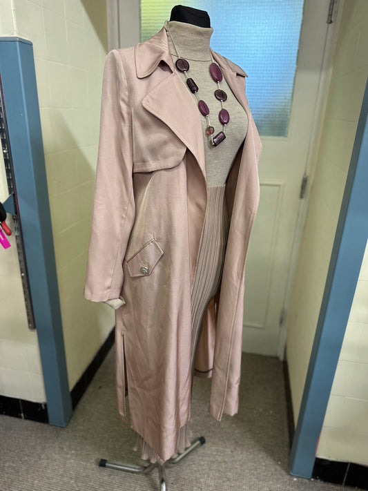 River Island Blush Pink Trench Coat New with Tags Size S RRP £60