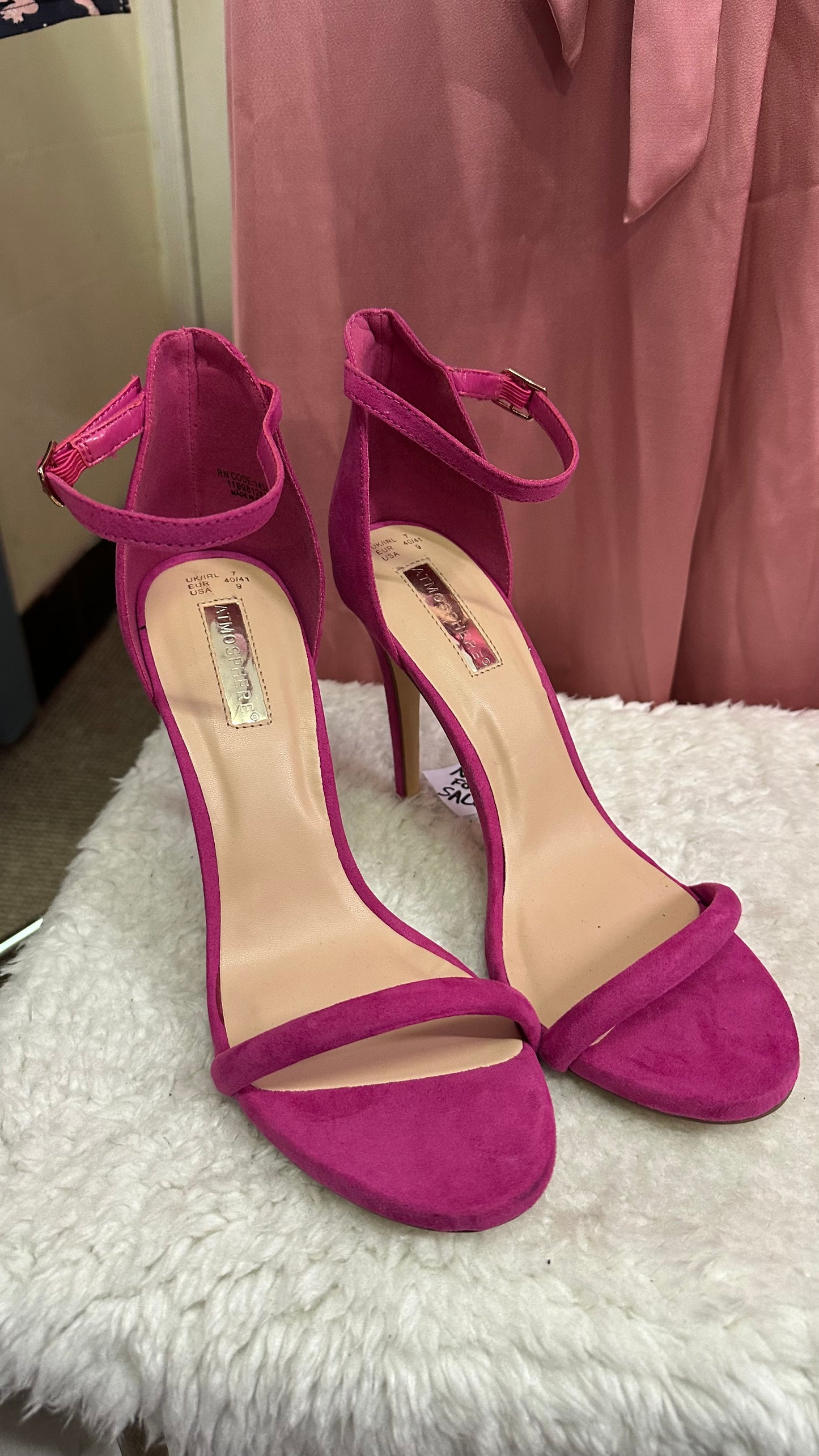 Atmosphere Pink Heels Size 7 As New