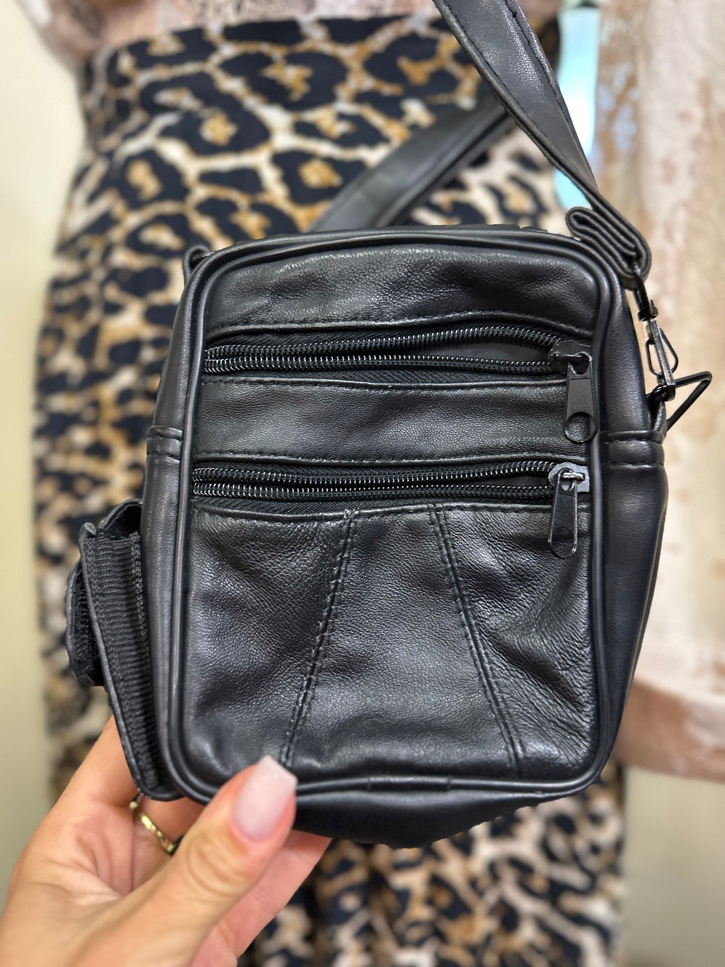 Real Leather Crossbody