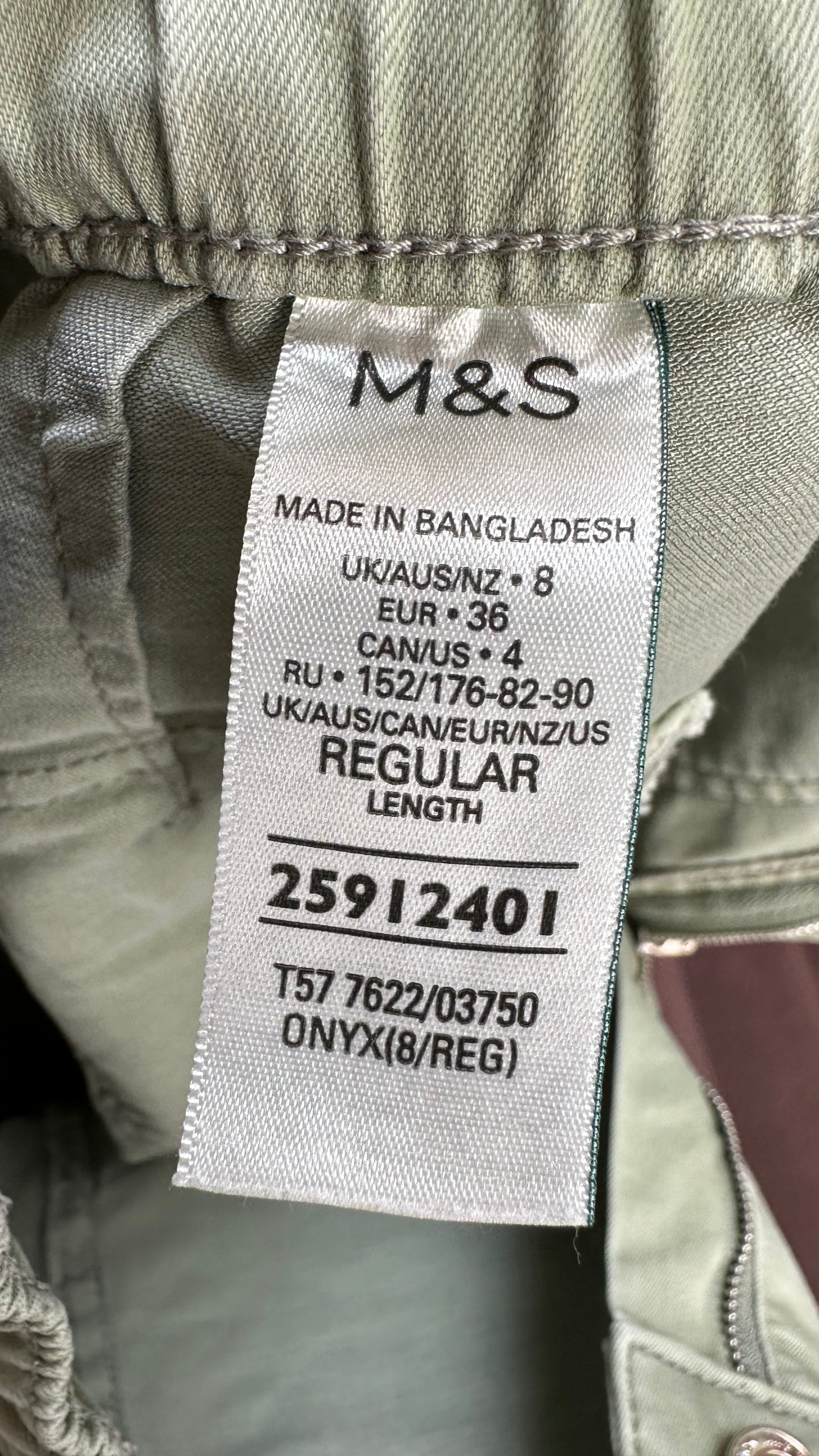 M&S Khaki Jeans Size 8