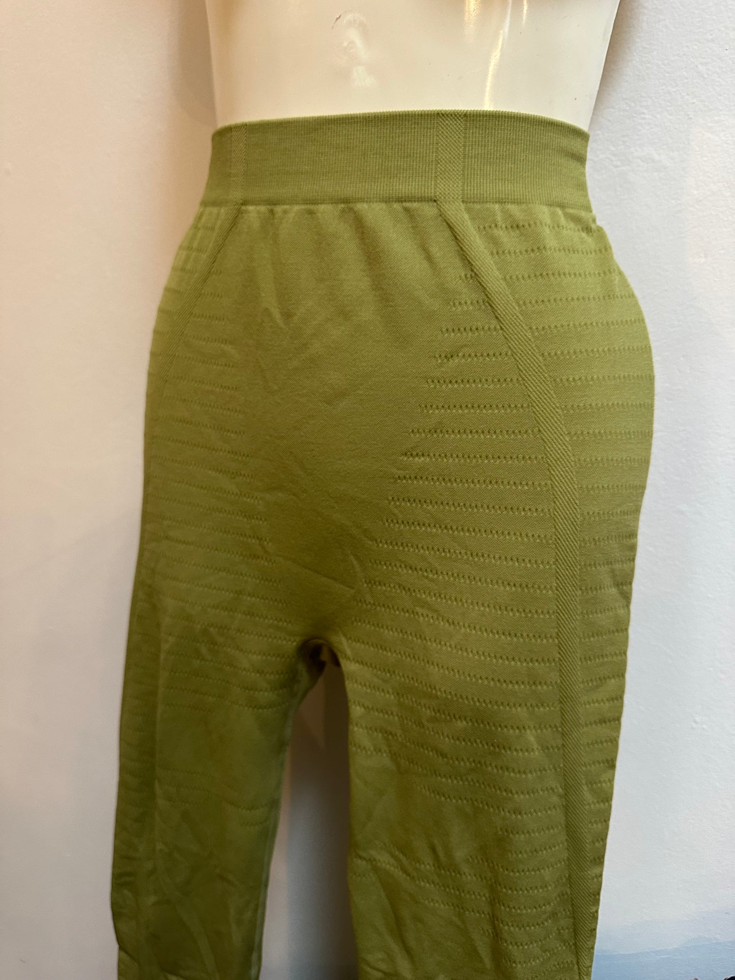 Pretty Little Thing Olive Green Leggings Size S