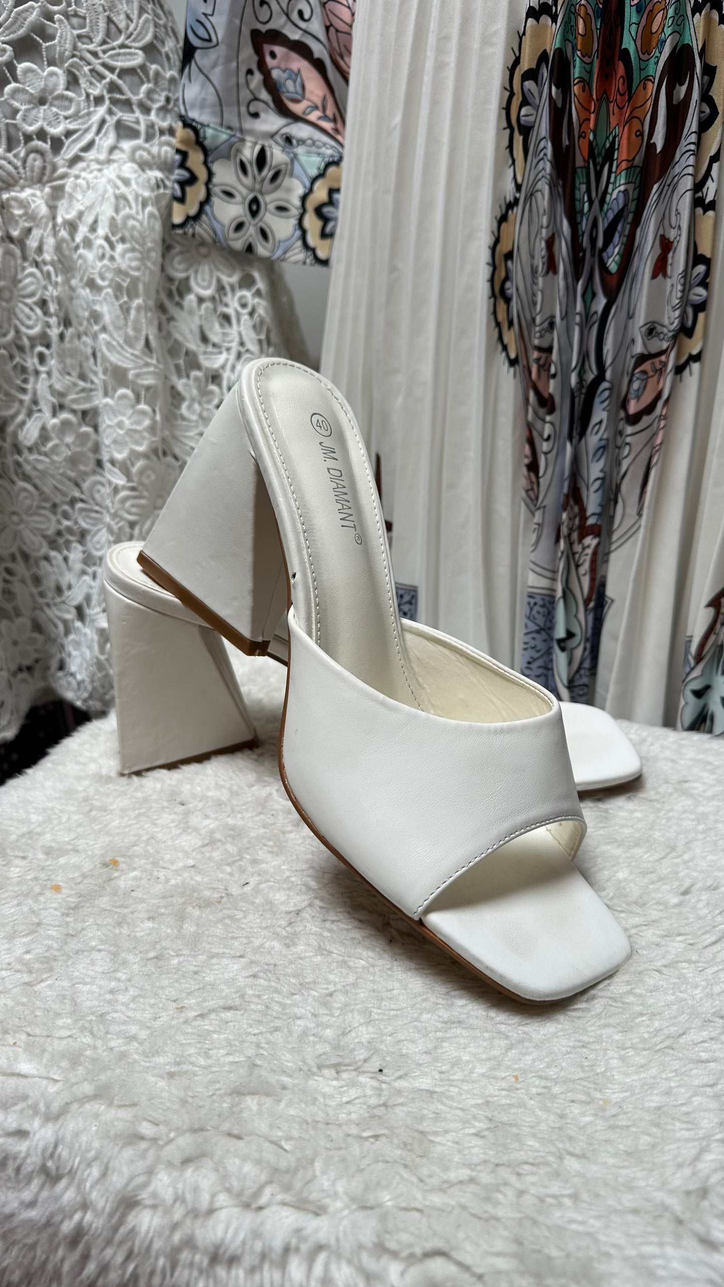 White Mules Size 6.5