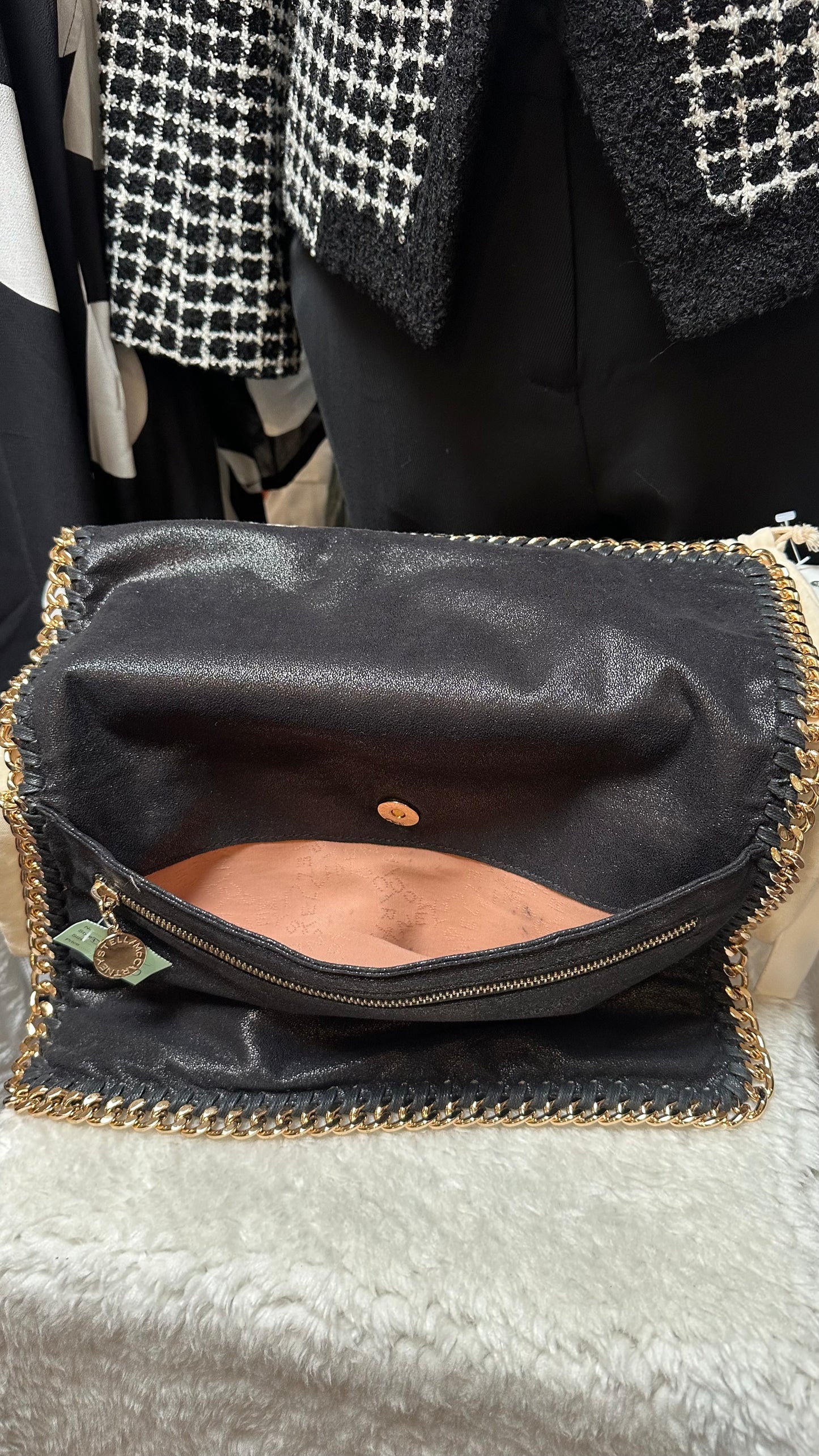 Stella Clutch Bag with Chain Details