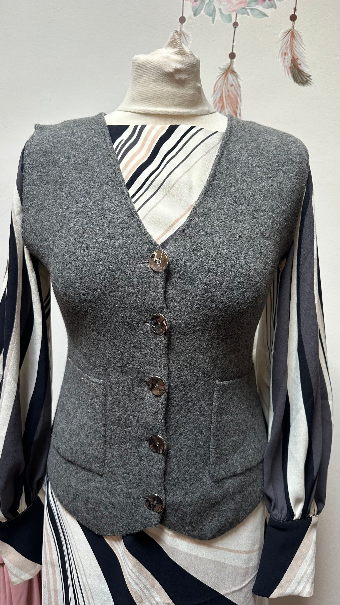 Zara Grey Vest Size S