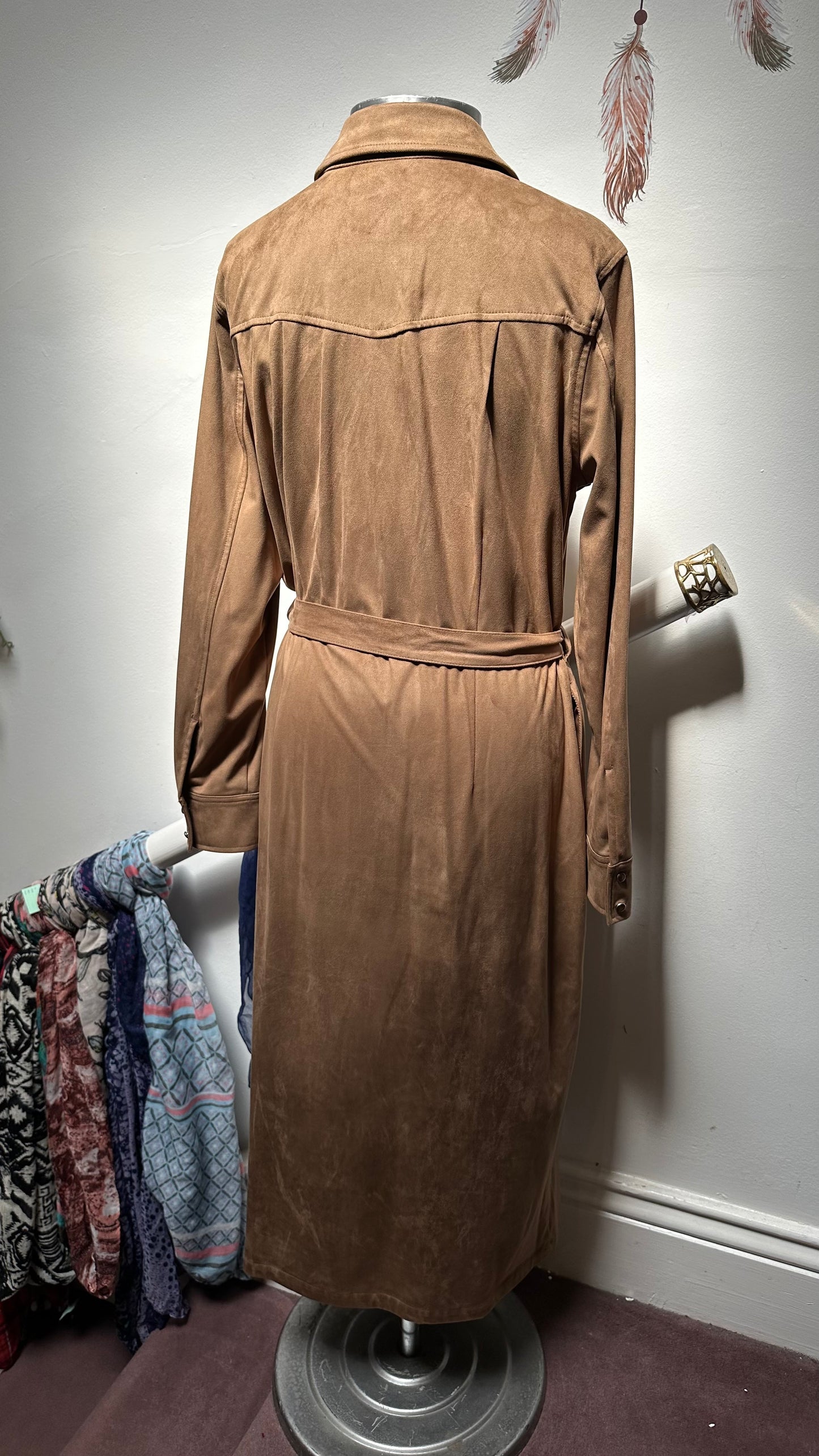 Next Suedette Shirt Dress Size 14