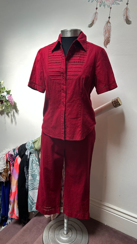 Gerard Linen Blend 2 Piece Size 10 (belt not included)