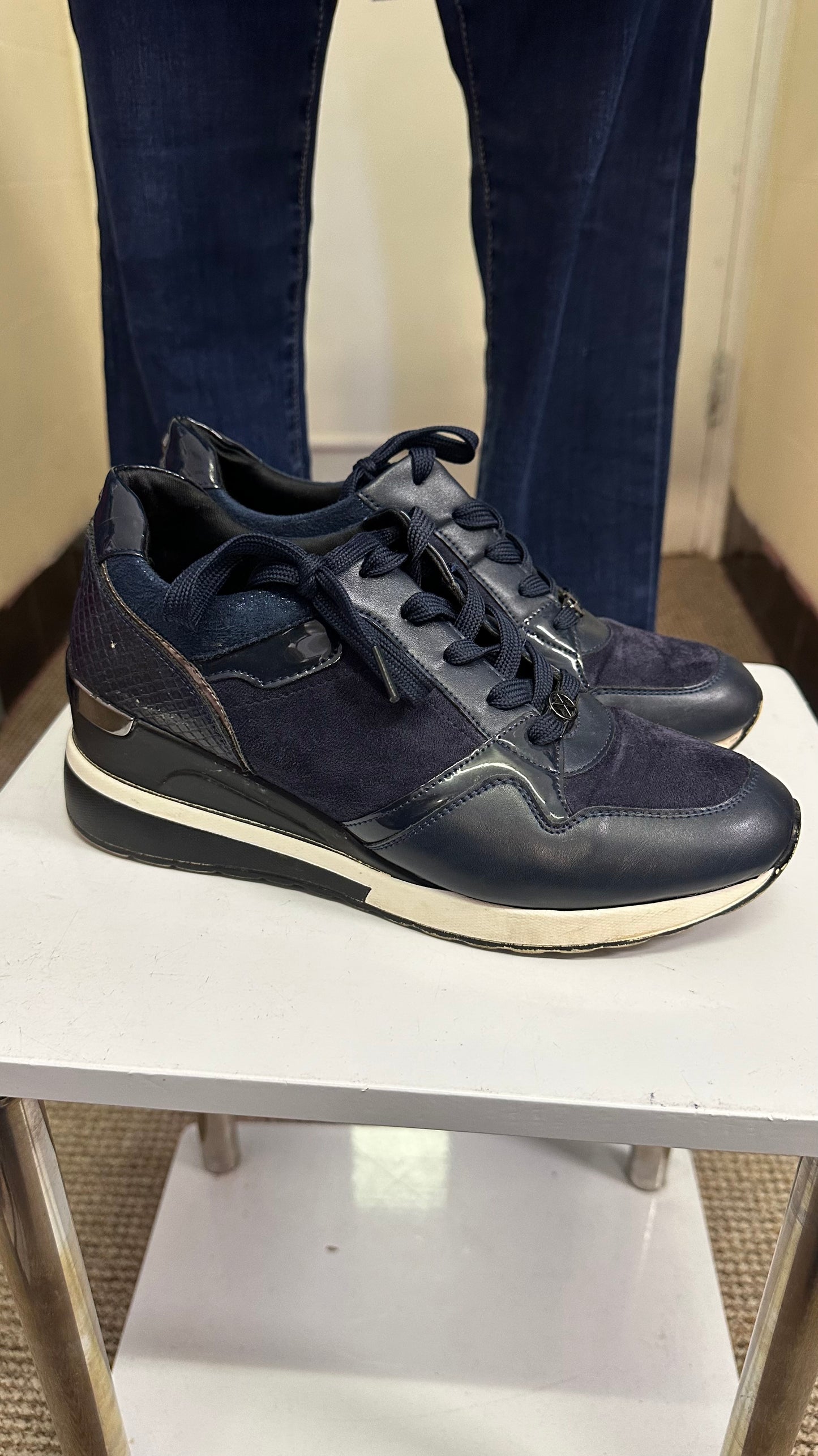 Lloyd & Pryce Navy Trainers Size 6