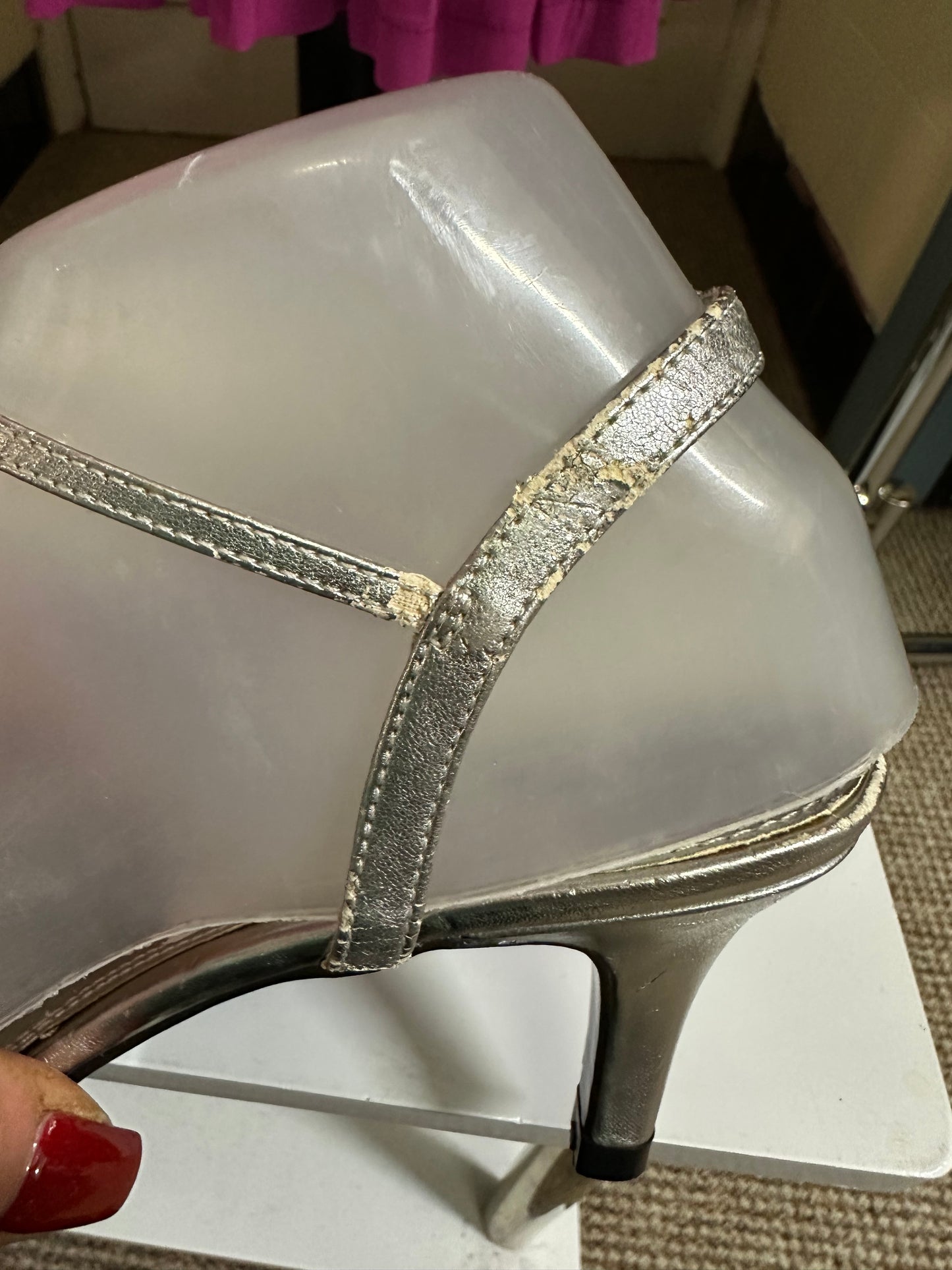 Lotus Silver Leather Sandals New Size 3 (although new, some signs of wear, see last photo)